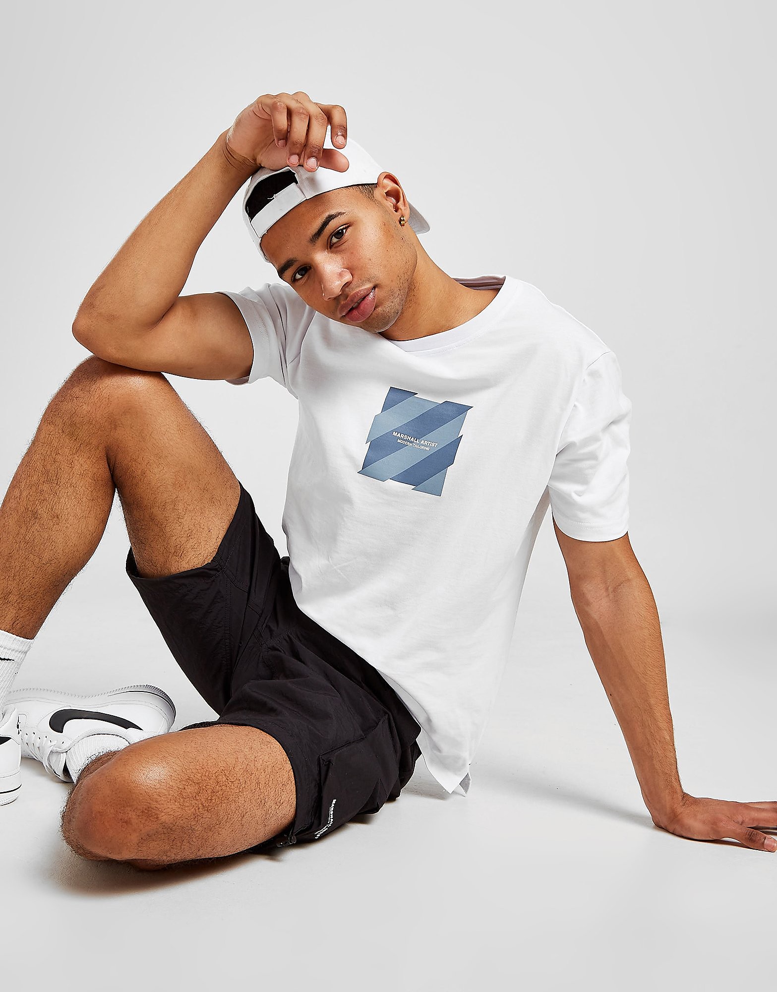 

Marshall Artist Chevron Box Logo T-Shirt - White, White