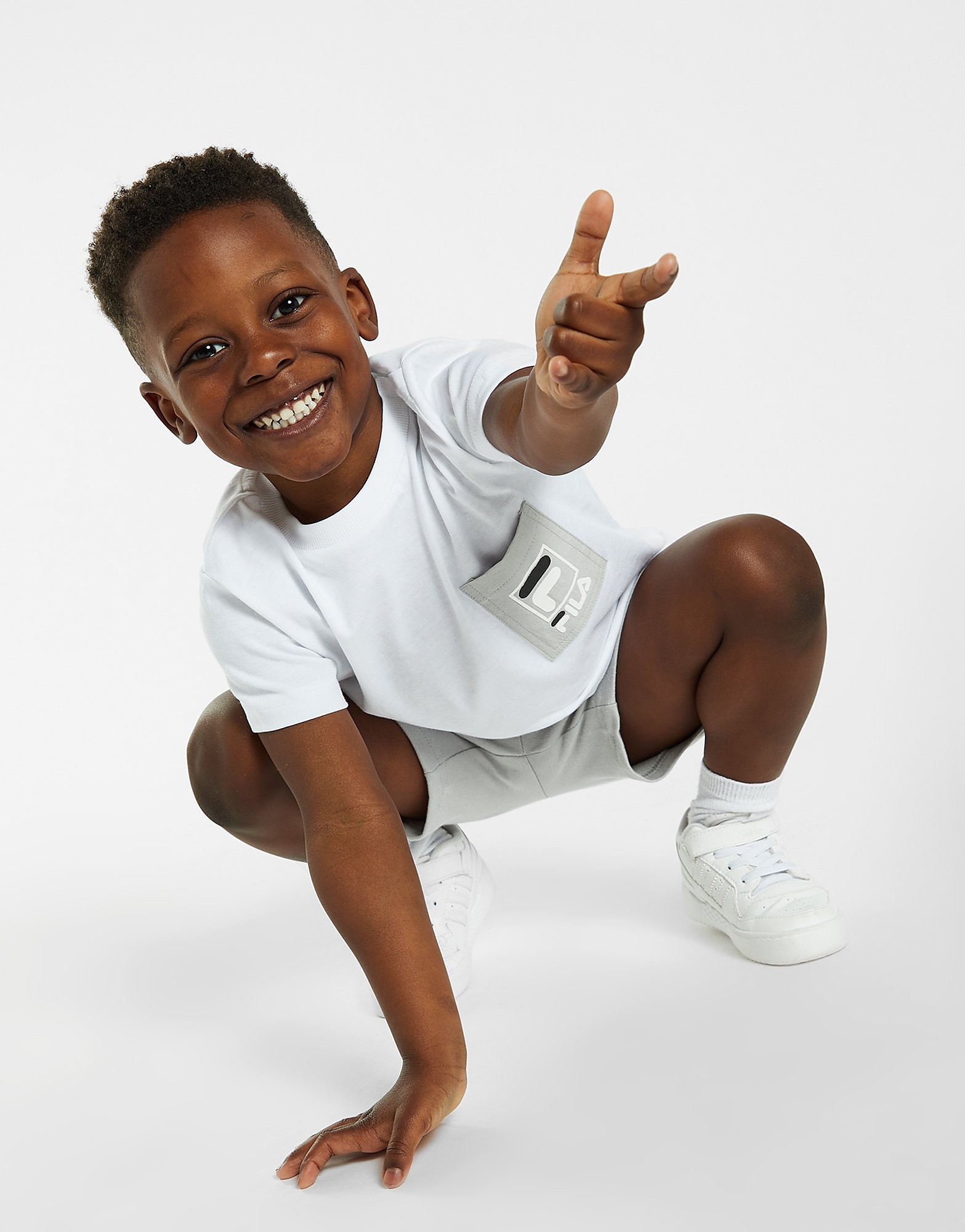 Fila Duran Woven T-Shirt/Shorts Set Infant - Only at JD - White - Kids, White