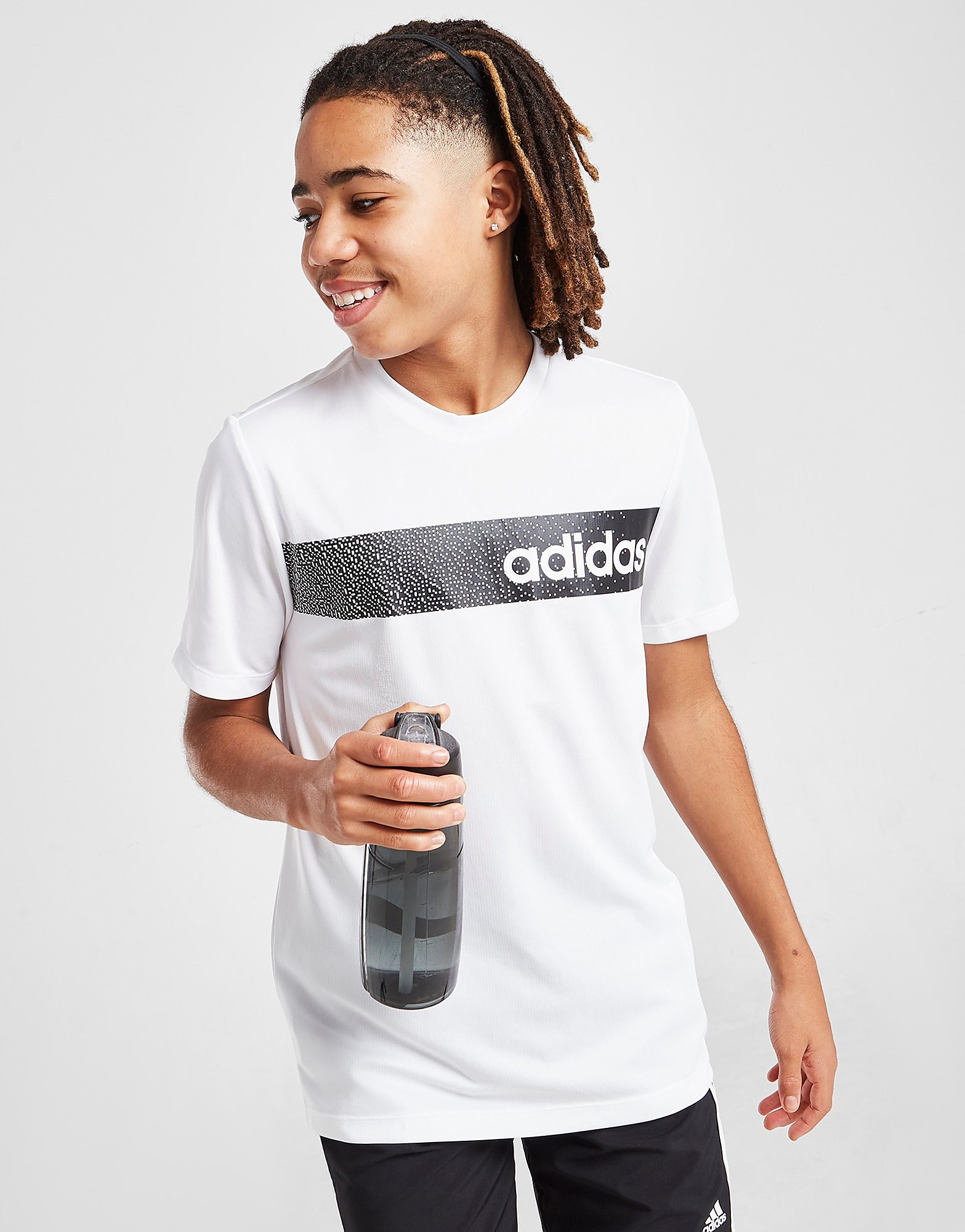 

adidas Fade Graphic T-Shirt Junior - Only at JD - White - Kids, White