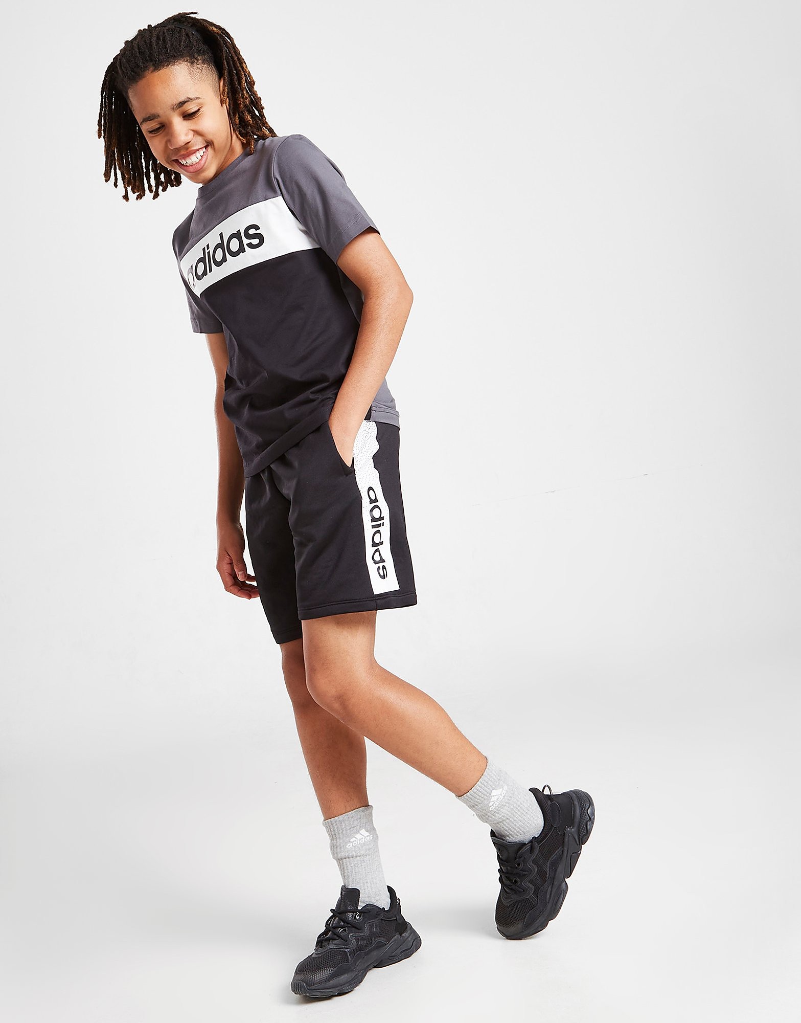 

adidas Gradient Fade Poly Shorts Junior - Only at JD - Black - Kids, Black