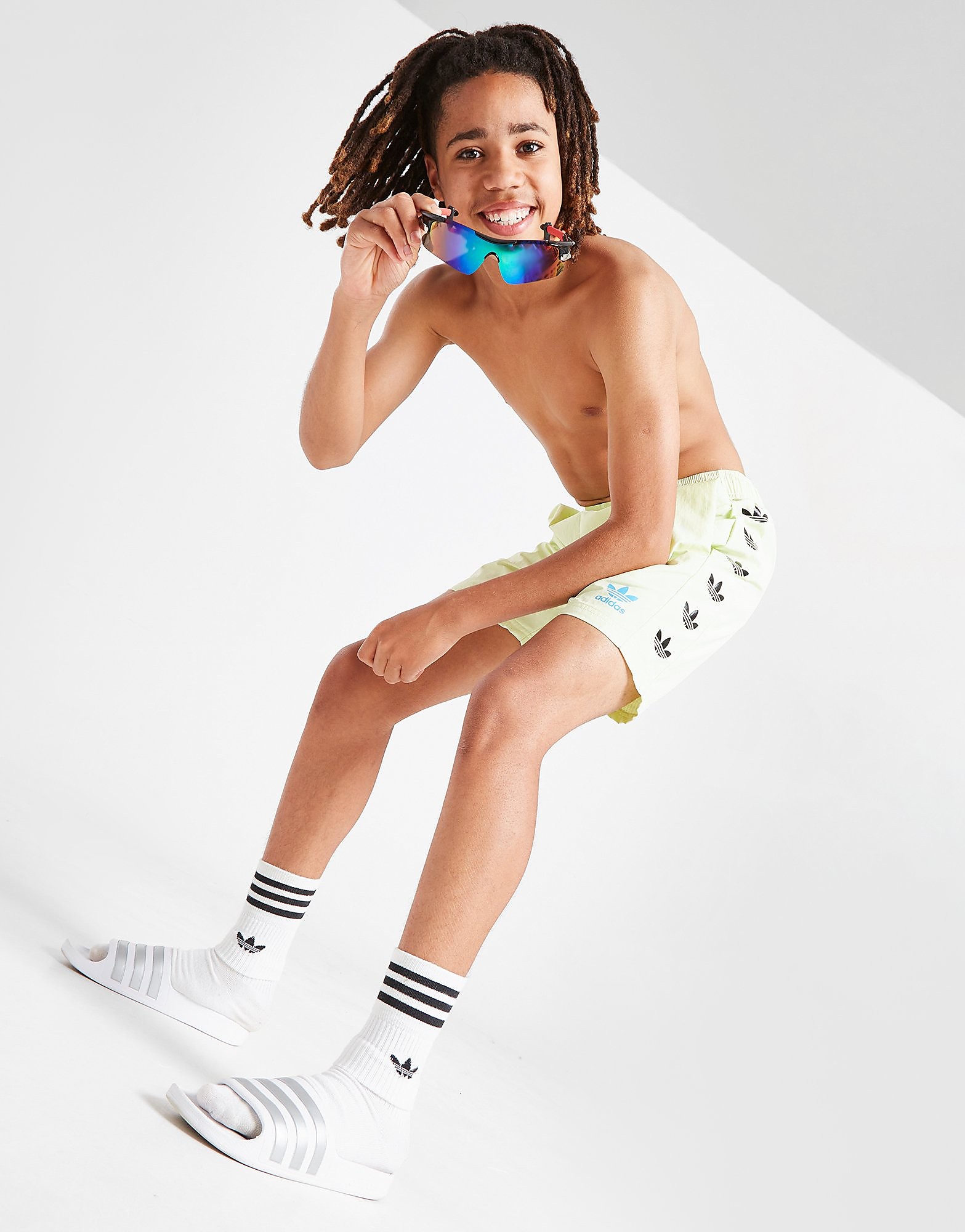 

adidas Originals Repeat Trefoil Swim Shorts - Only at JD - Green - Kids, Green