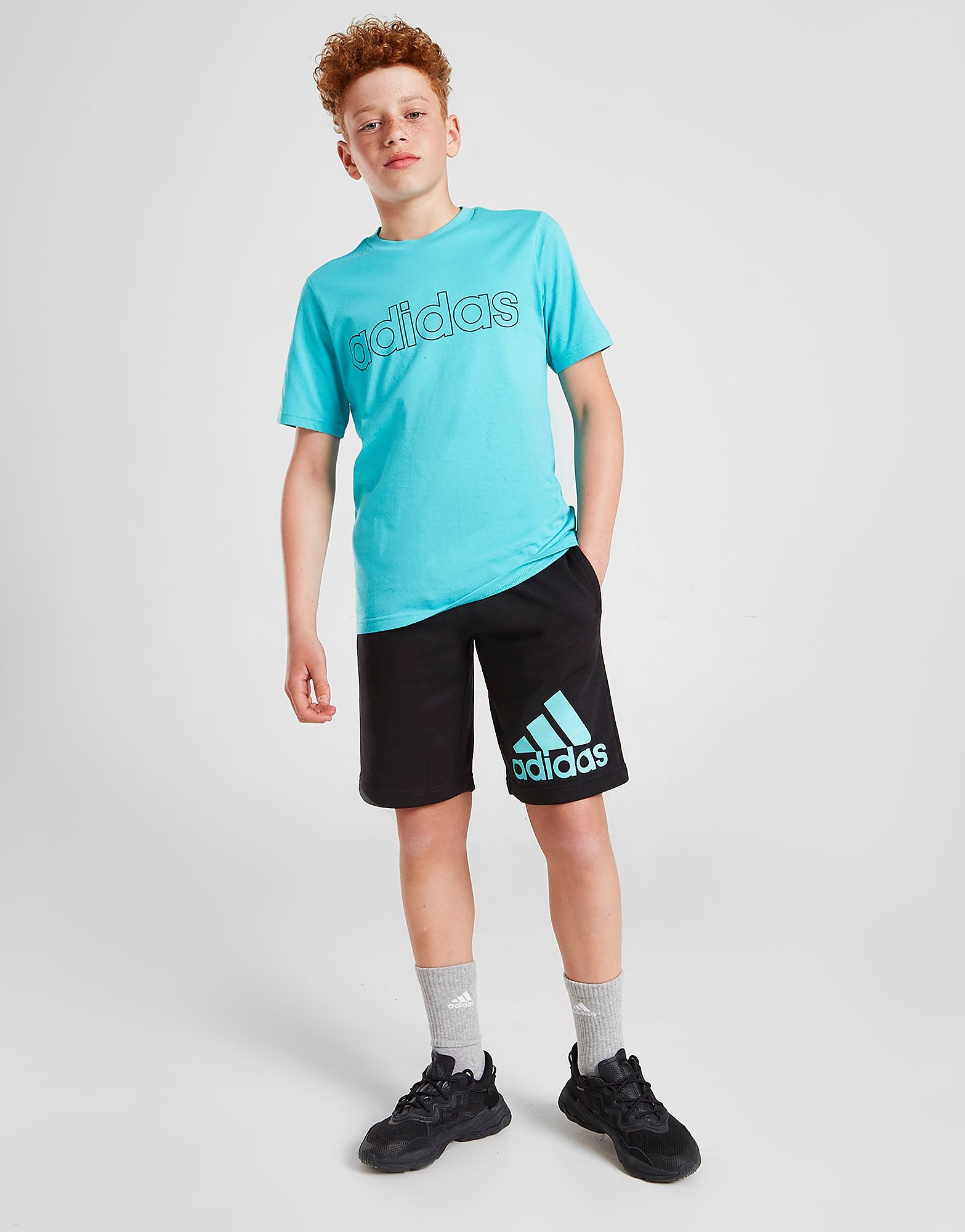 

adidas Badge Of Sport Large Logo Shorts Junior - Black - Kids, Black