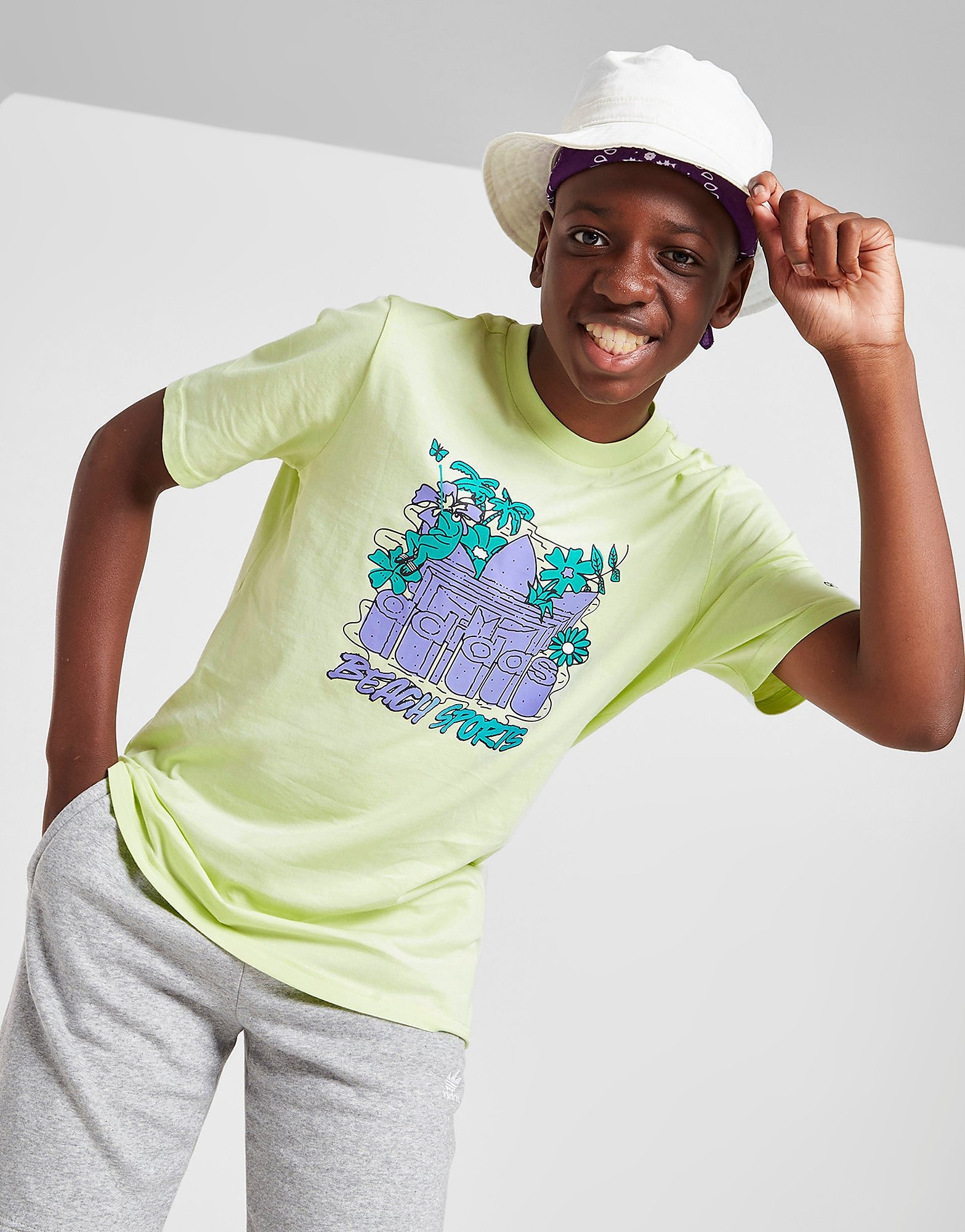 

adidas Originals 3D Trefoil Graphic T-Shirt Junior - Yellow - Kids, Yellow