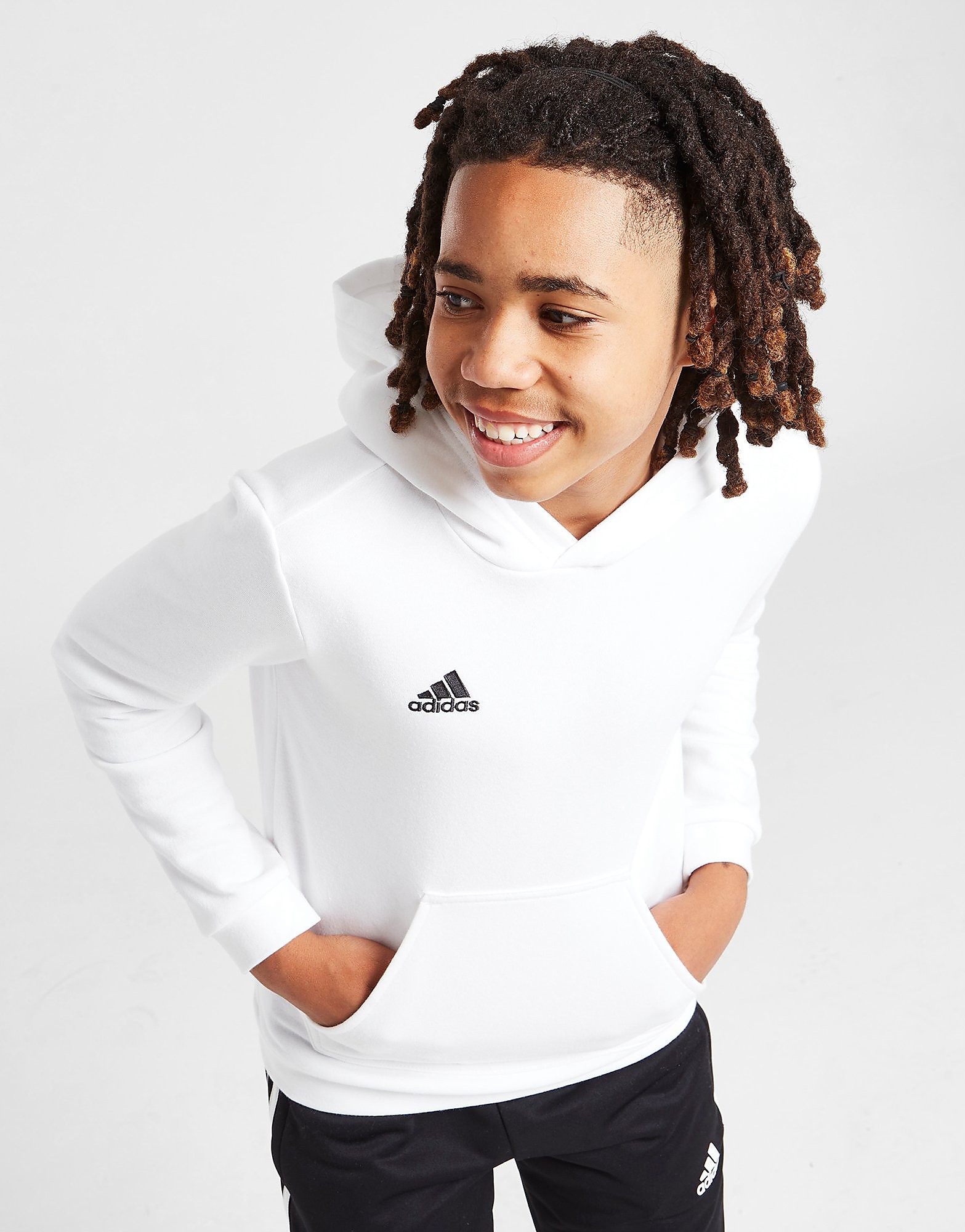 

adidas Entrada 22 Overhead Hoodie Junior - White - Kids, White