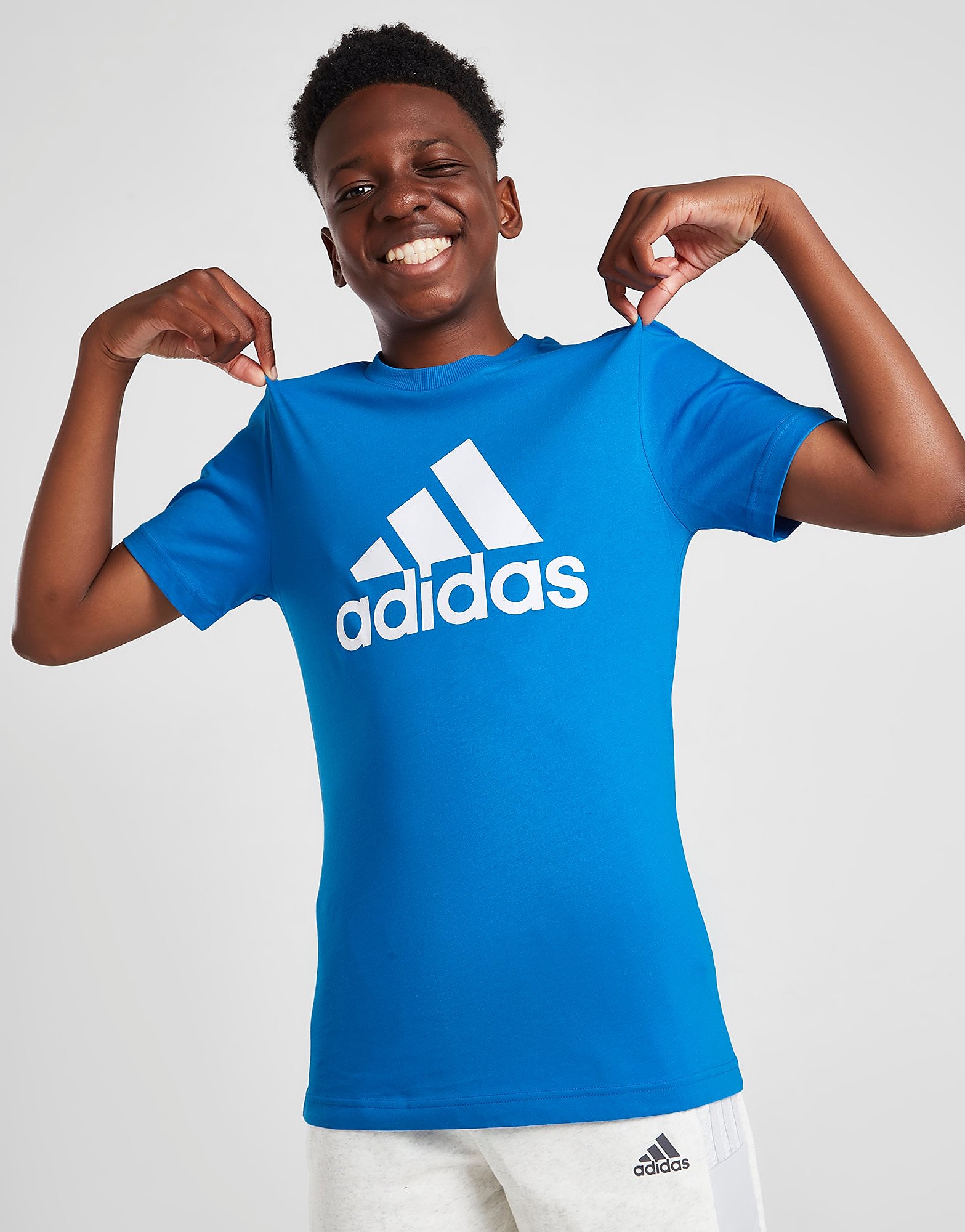 

adidas Logo T-Shirt Junior - Blue - Kids, Blue