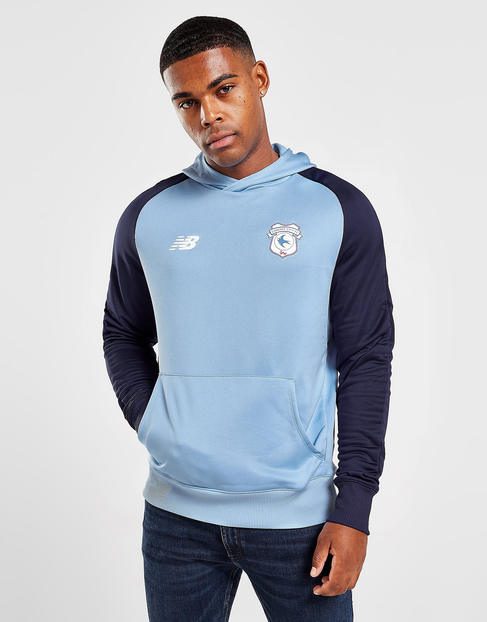 

New Balance Cardiff City FC Hoodie - Blue - Mens, Blue