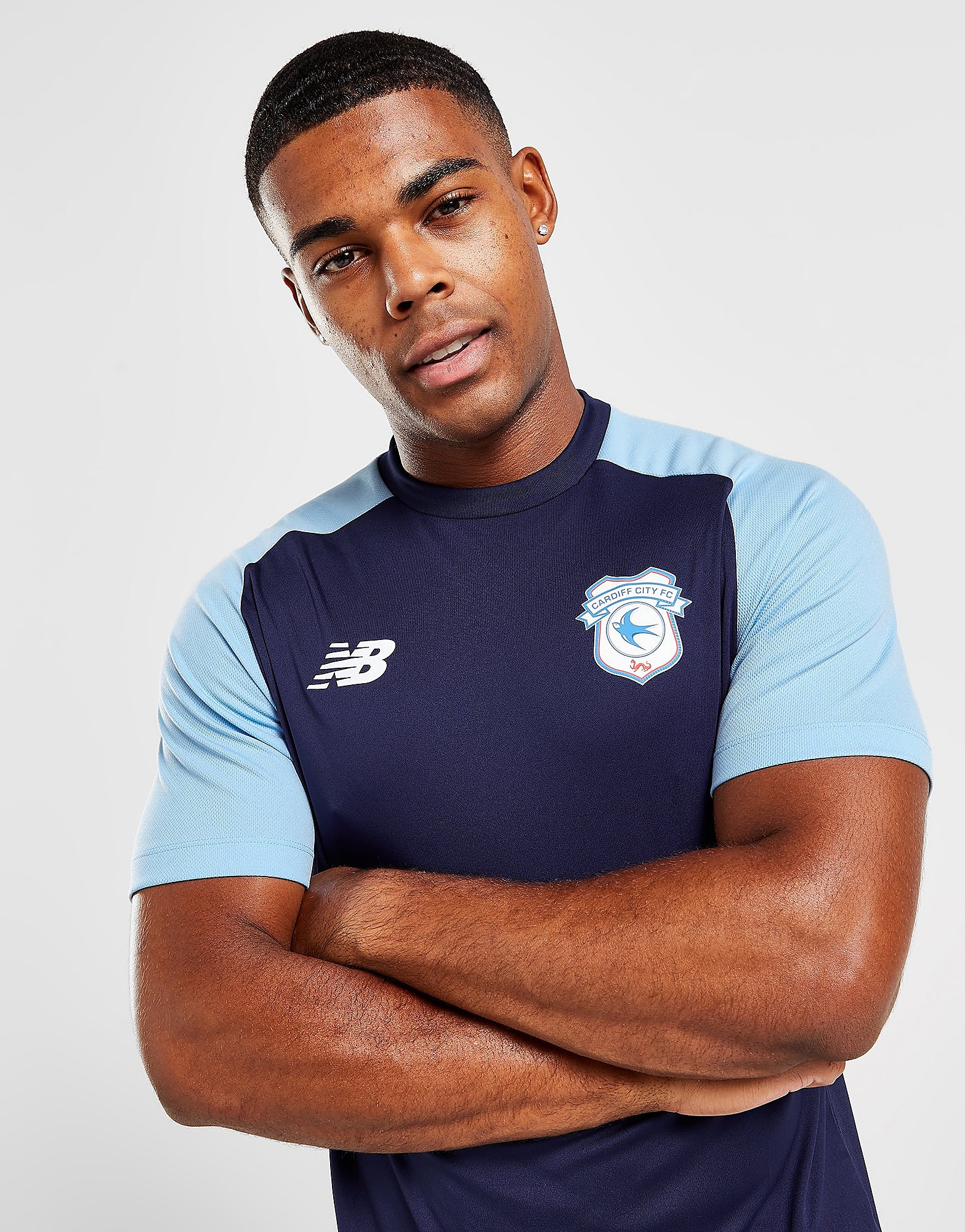 

New Balance Cardiff City FC Training Tech T-Shirt - Blue - Mens, Blue