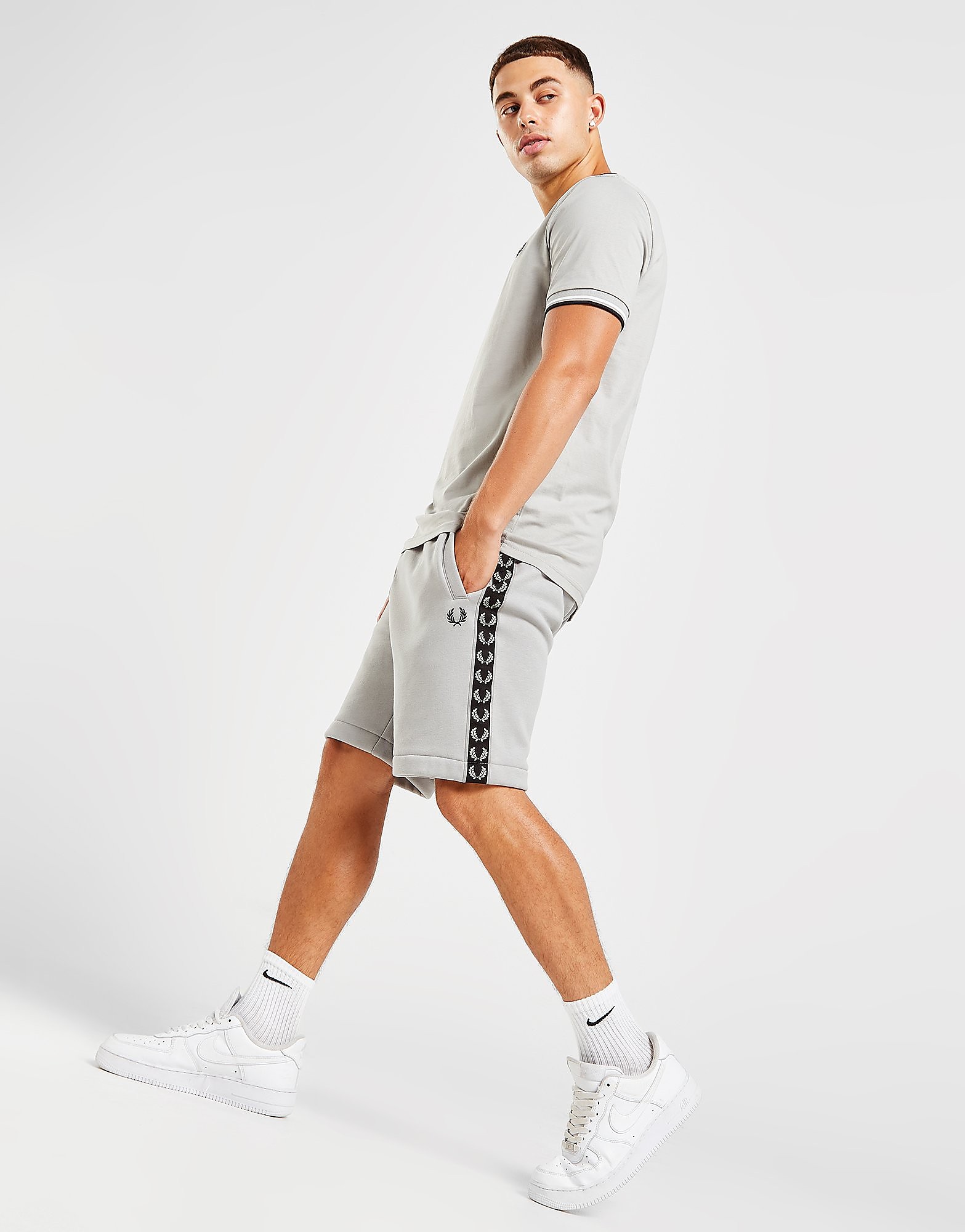 

Fred Perry Tape Fleece Shorts - Only at JD - Grey - Mens, Grey