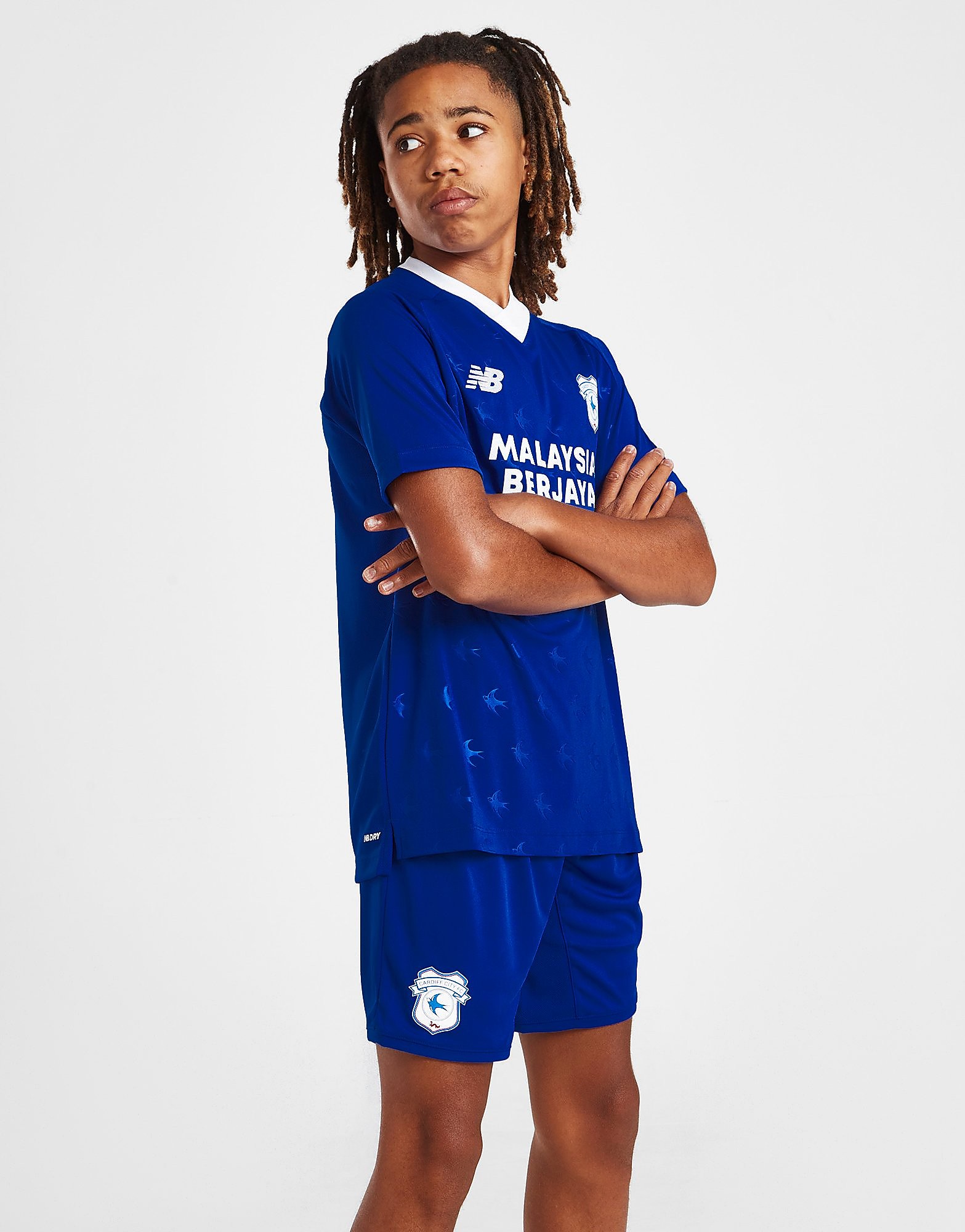 

New Balance Cardiff City FC 2022/23 Home Shorts Junior - Blue - Kids, Blue