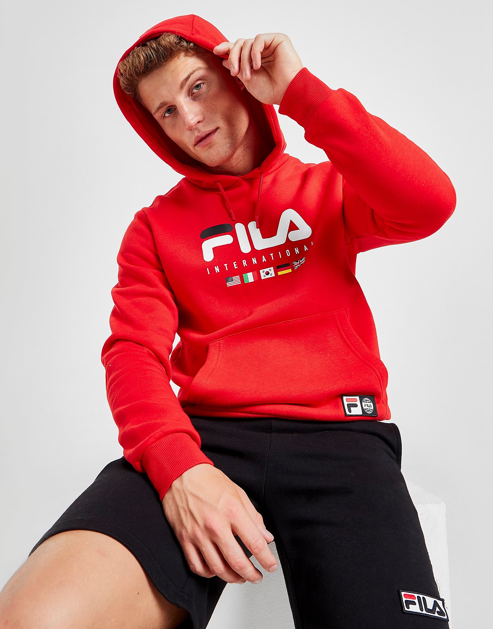 

Fila Valterlini Hoodie - Red - Mens, Red
