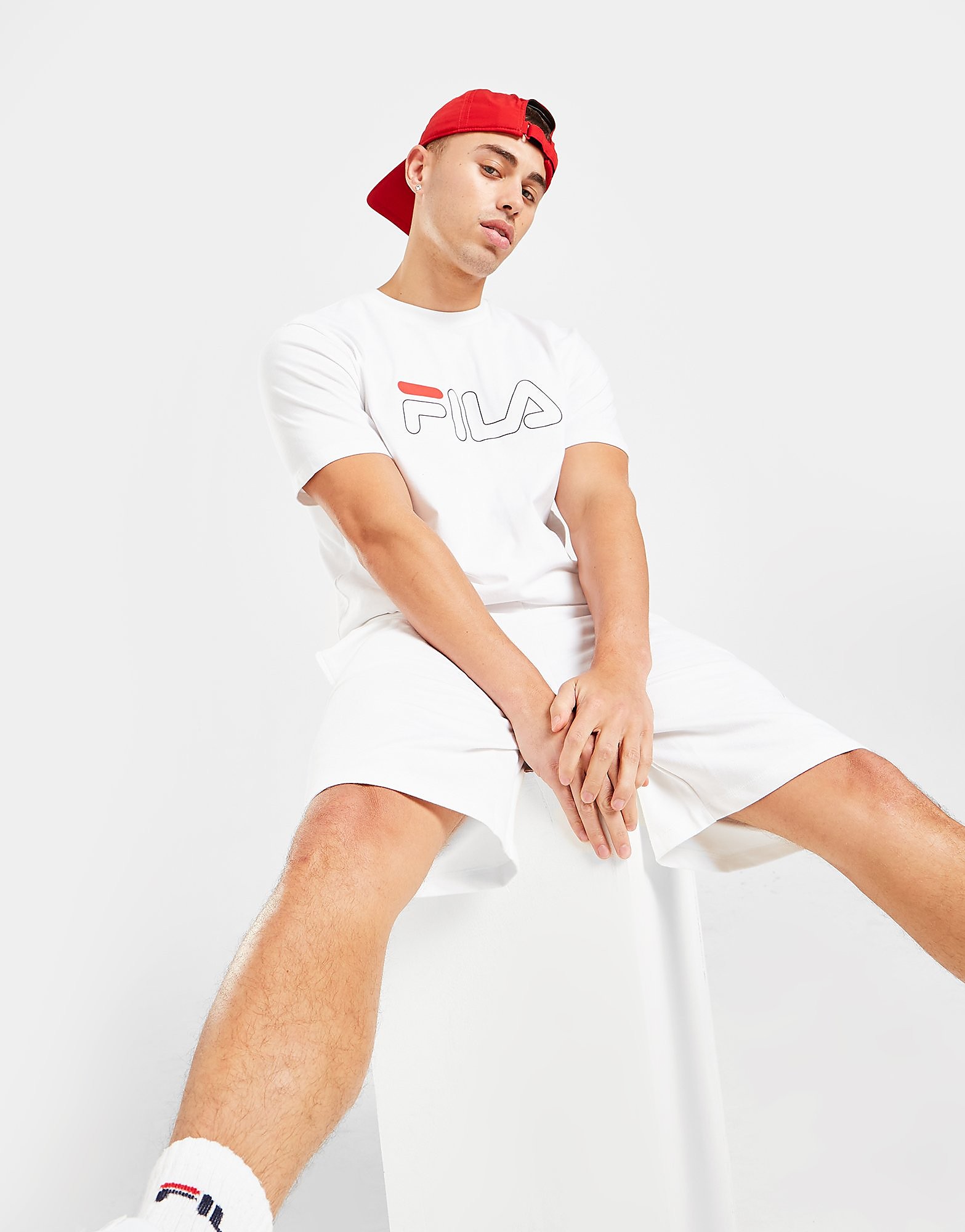 

Fila Vale T-Shirt/Shorts Set - White - Mens, White