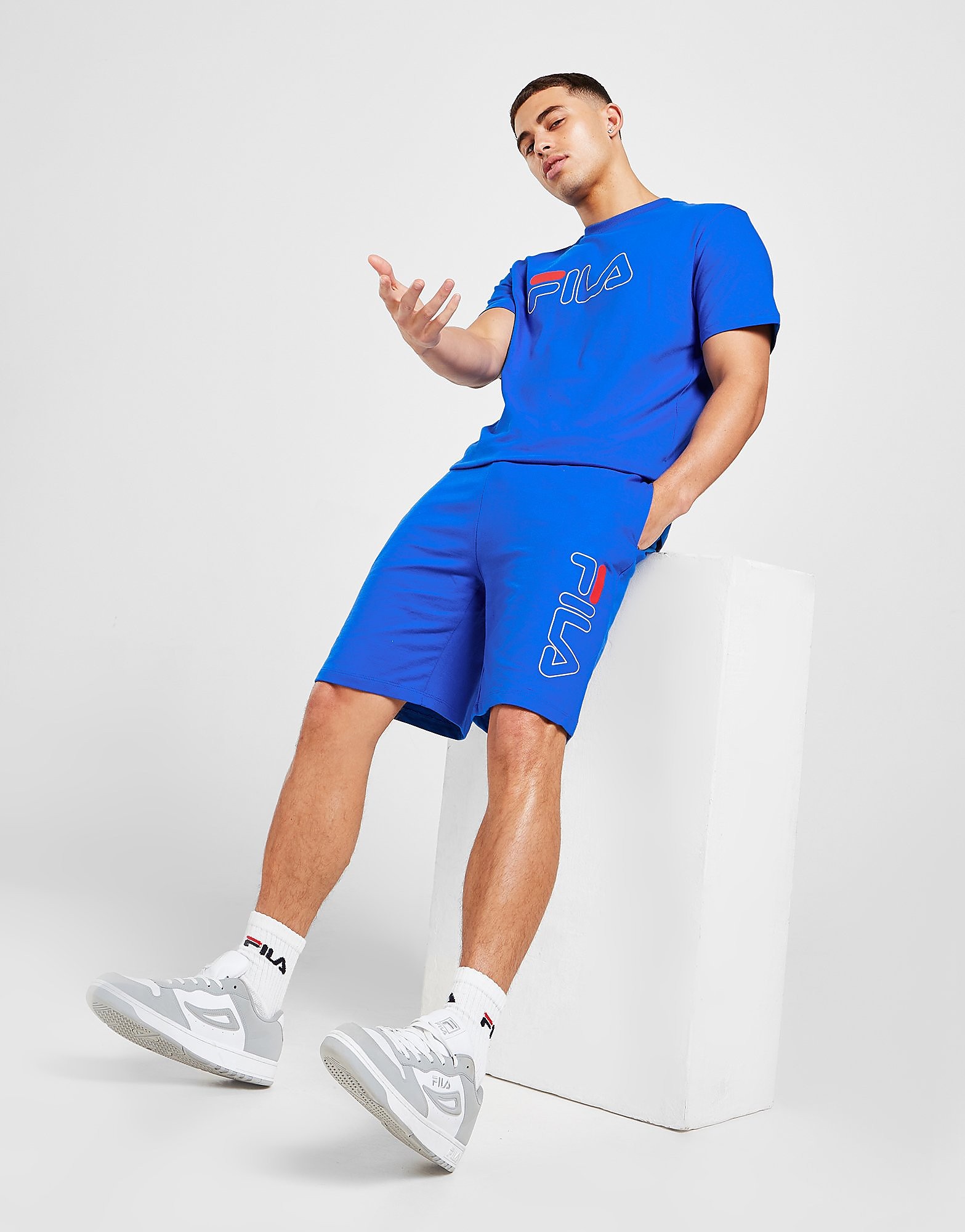 

Fila Vale T-Shirt/Shorts Set - Blue/BLU - Mens, Blue/BLU
