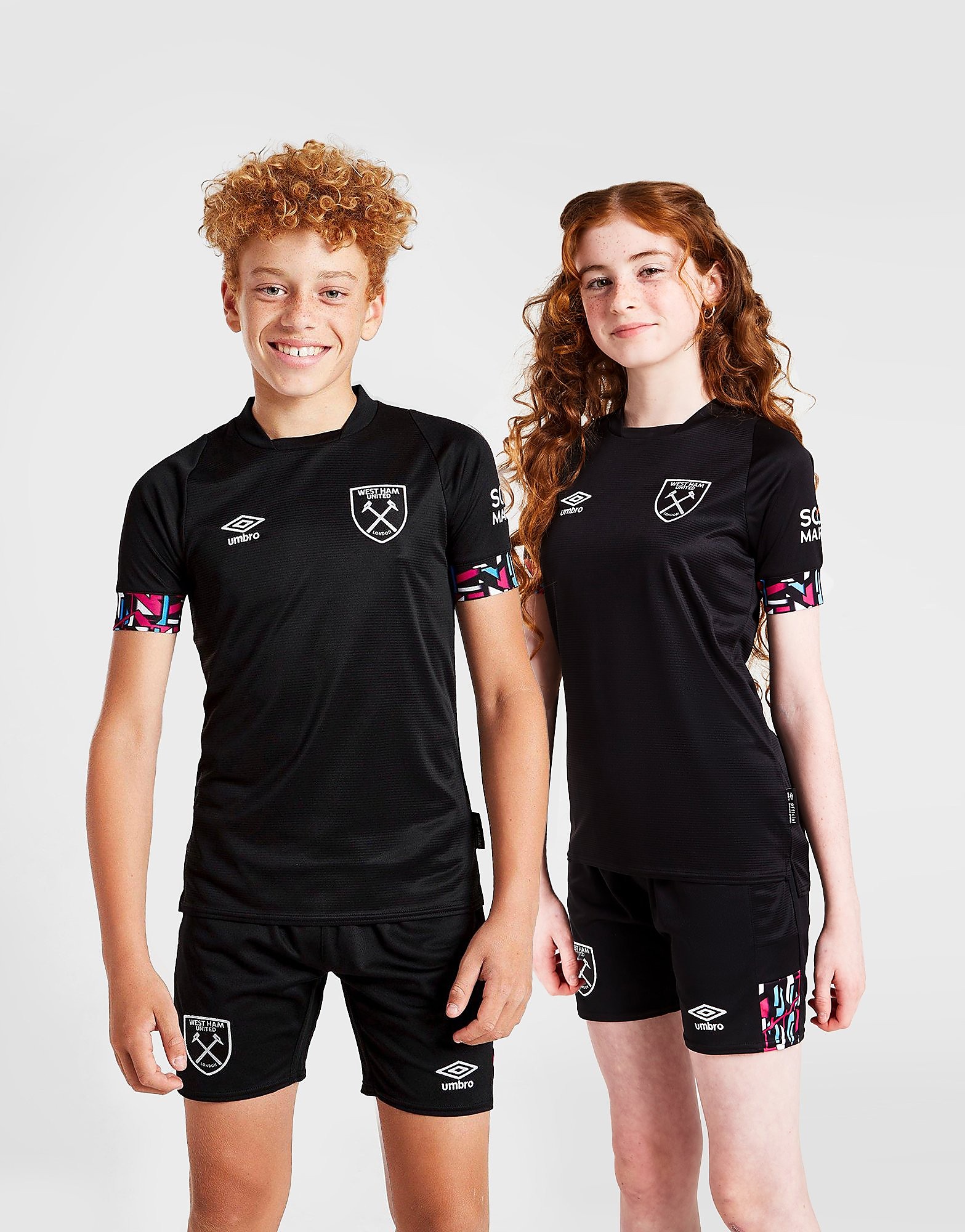 Umbro West Ham United FC 2022/23 Away Shirt Junior, Svart