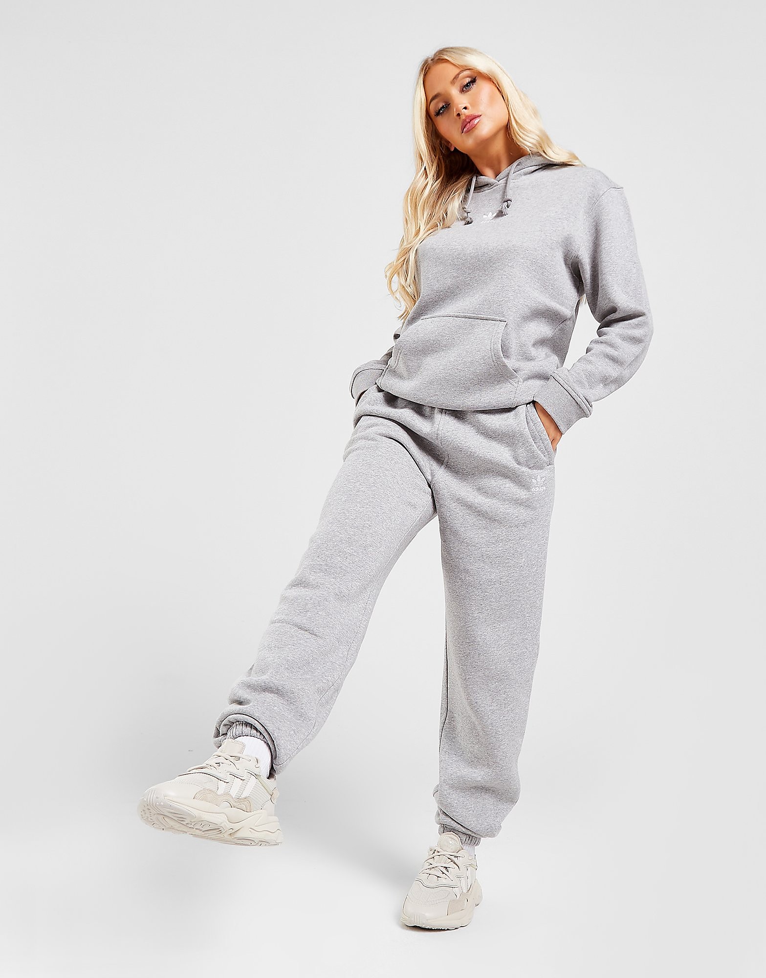 

adidas Originals Essential Oversized Joggers - Grey - Womens, Grey