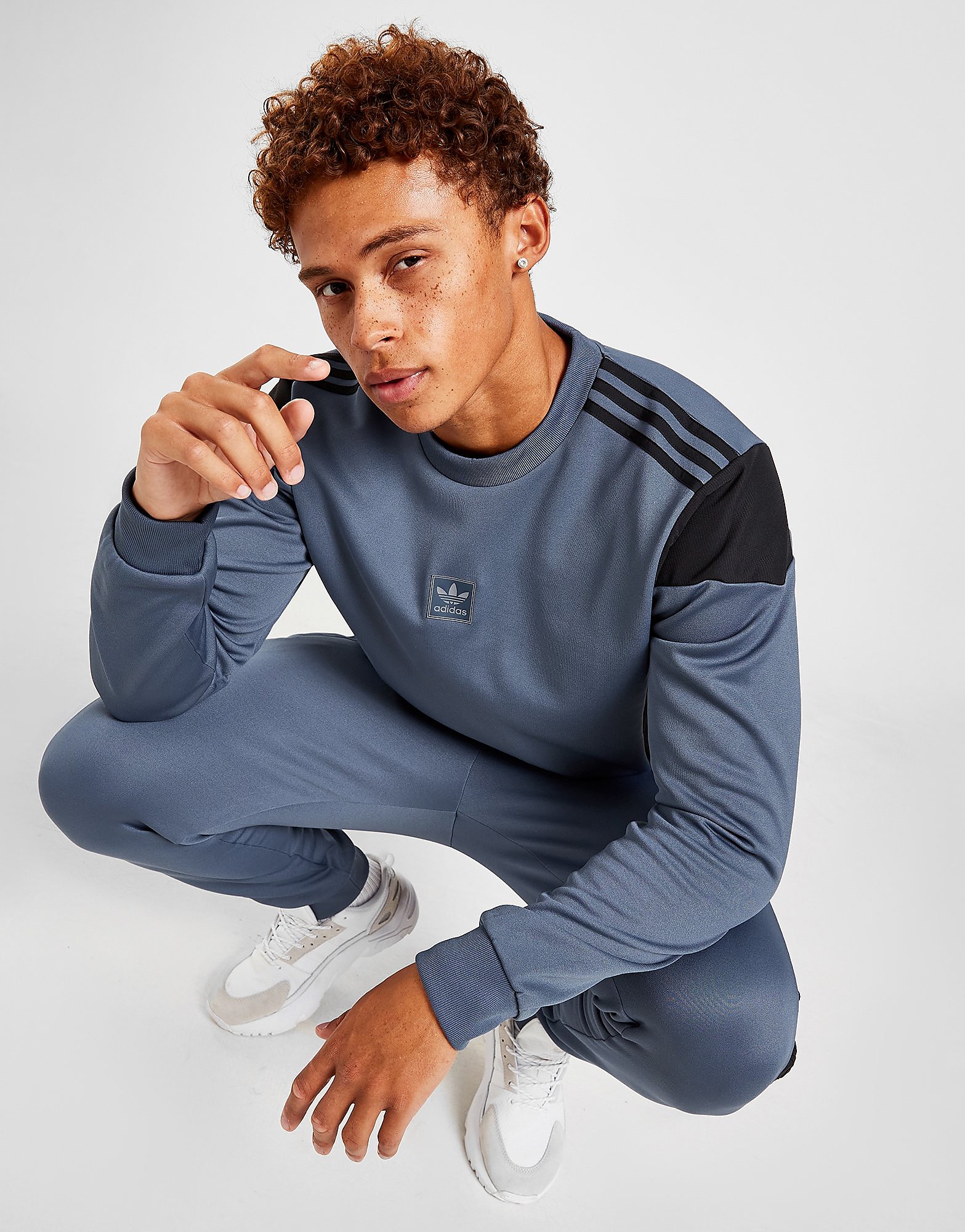 

adidas Originals ID96 Peak Crew Sweatshirt - Only at JD - Blue - Mens, Blue