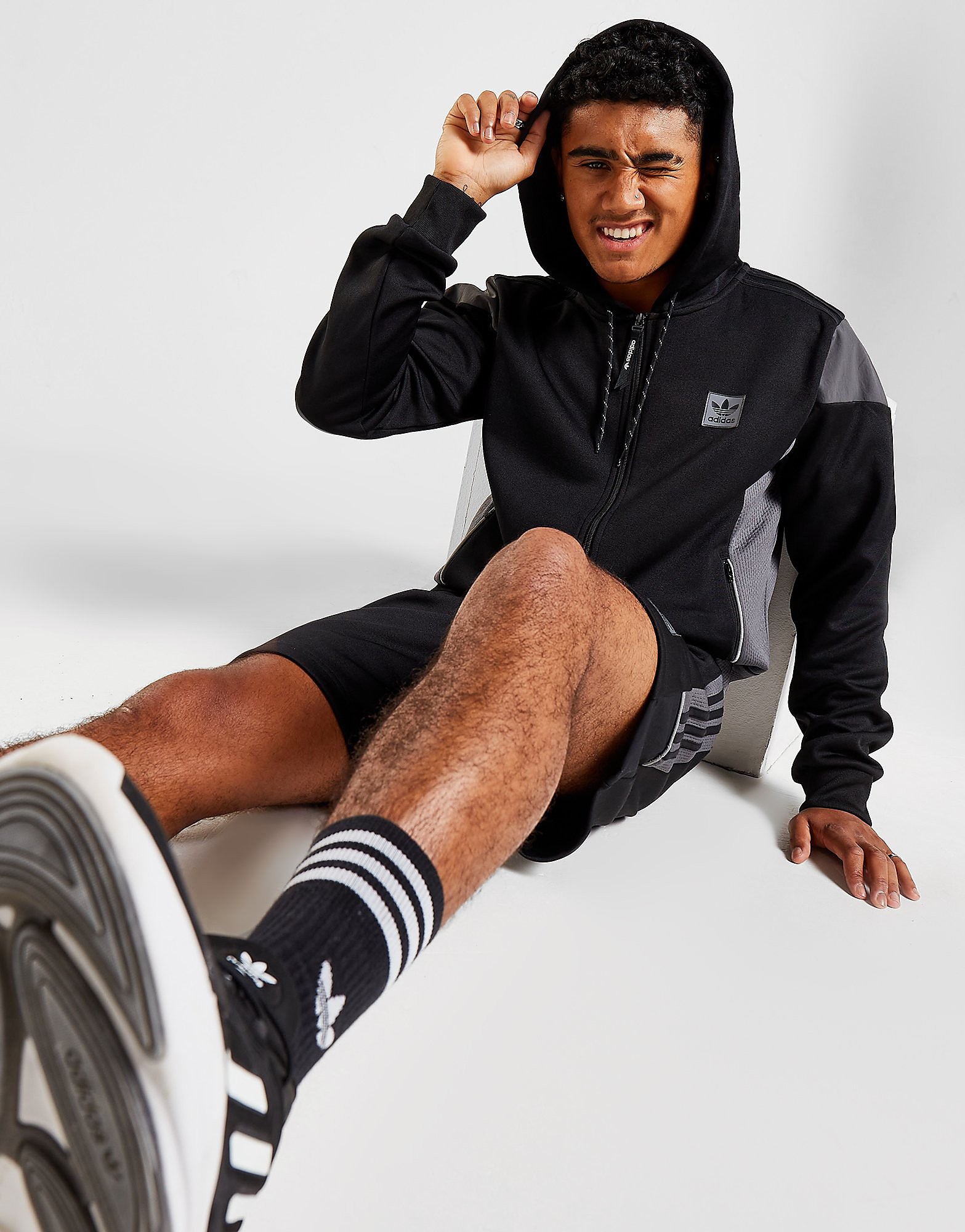 

adidas Originals ID96 Full Zip Hoodie - Only at JD - Black - Mens, Black