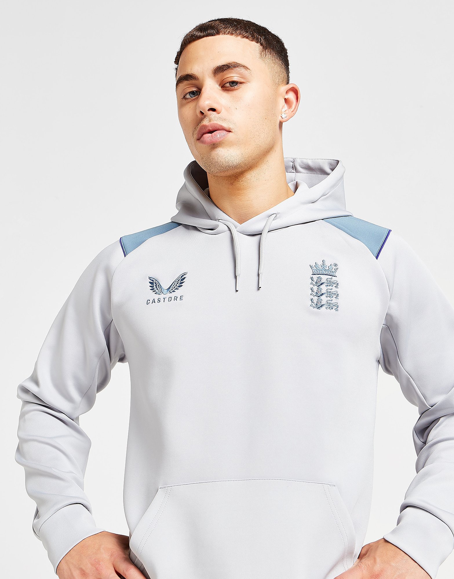 

Castore ECB 2022 Overhead Hoodie - Grey - Mens, Grey