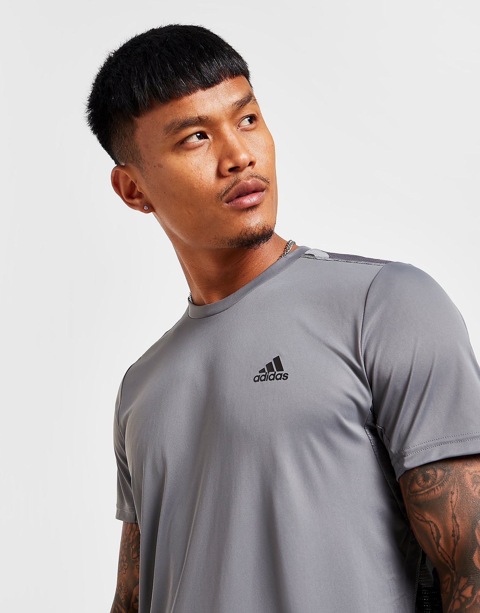 

adidas Tech Camo T-Shirt - Only at JD - Grey - Mens, Grey
