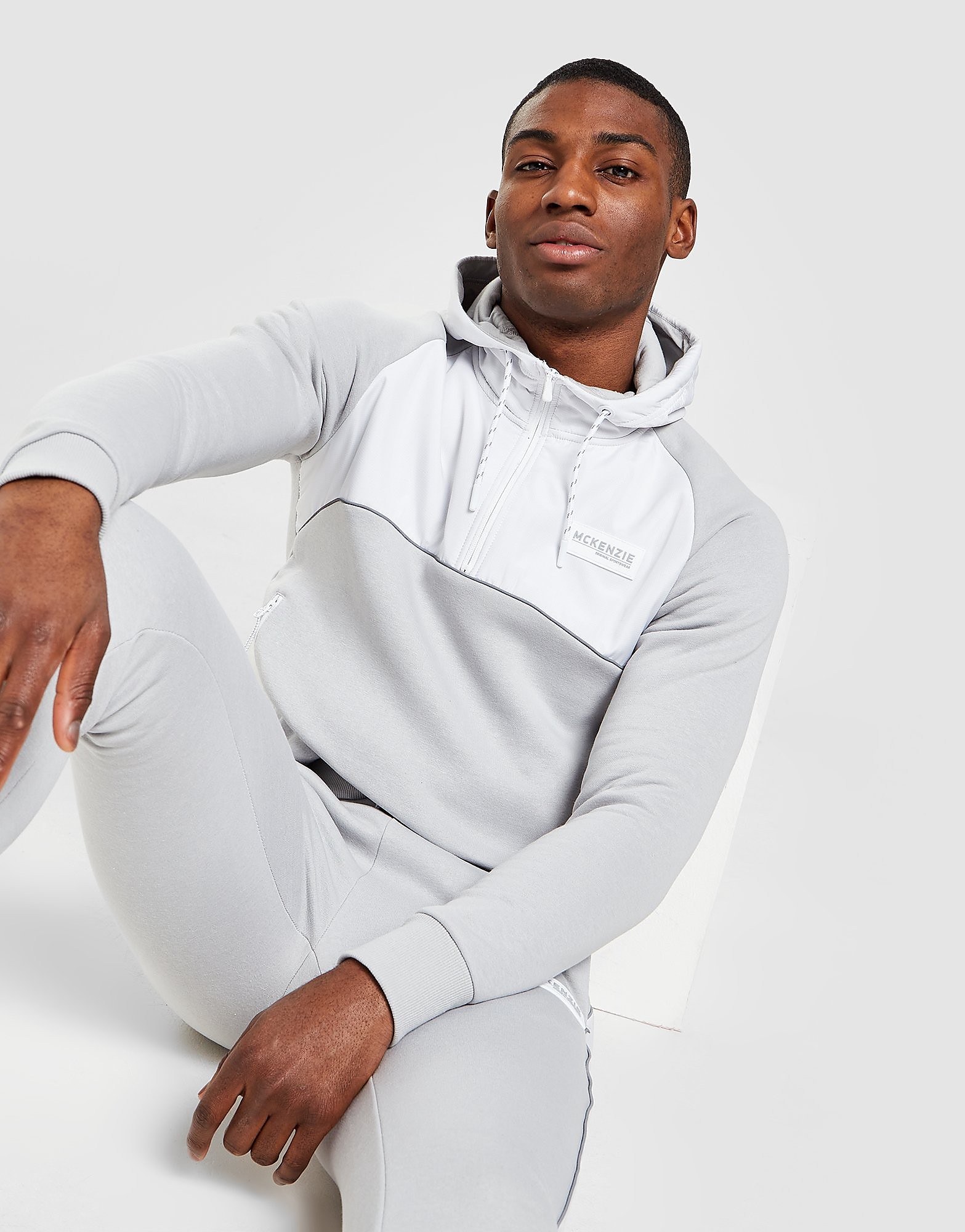 

McKenzie Apollo 1/4 Zip Hoodie - Only at JD - Grey - Mens, Grey