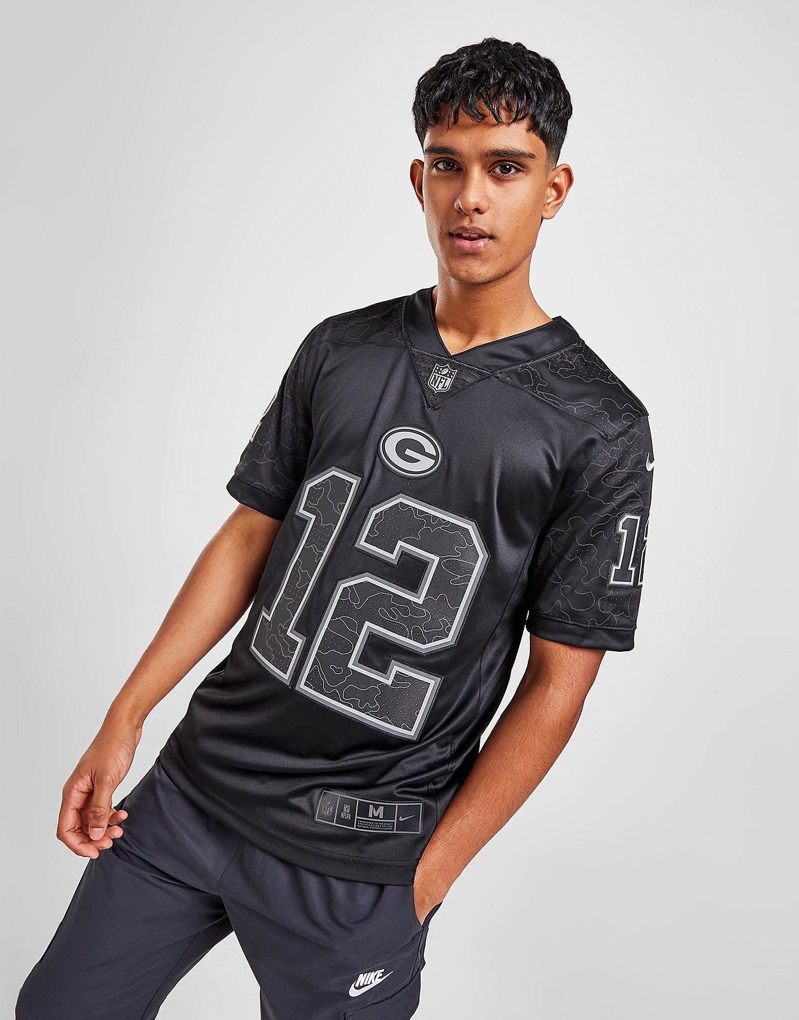 

Nike NFL Green Bay Packers Rodgers #12 Jersey - Black - Mens, Black