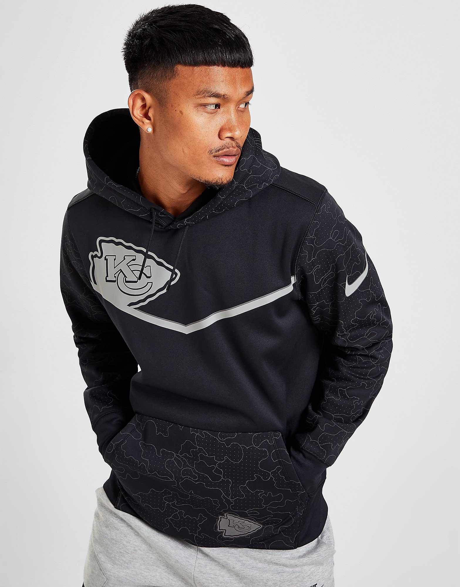 

Nike NFL Kansas City Chiefs Reflective Hoodie - Black - Mens, Black