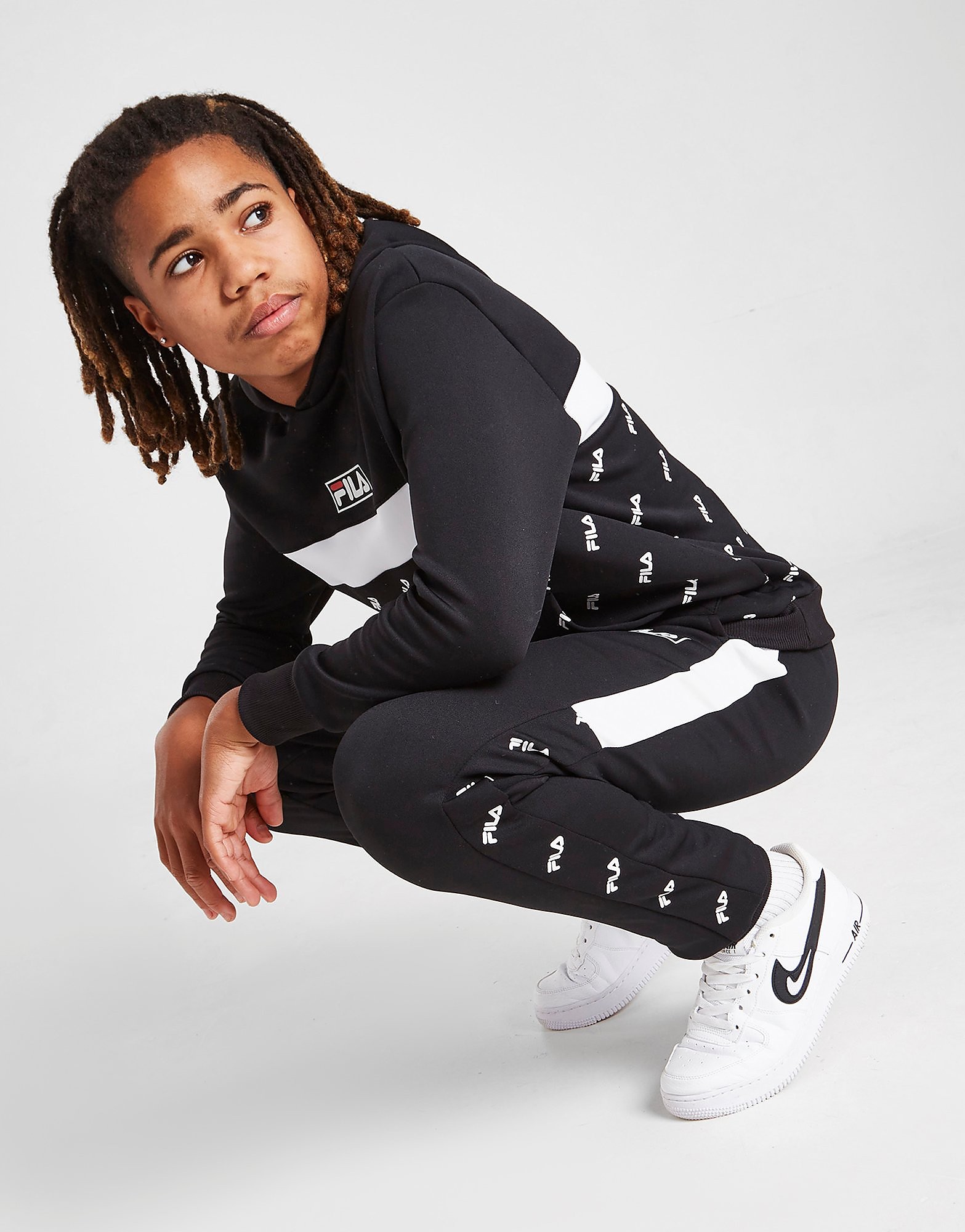 

Fila Buono All Over Print Poly Track Pants Junior - Black - Kids, Black
