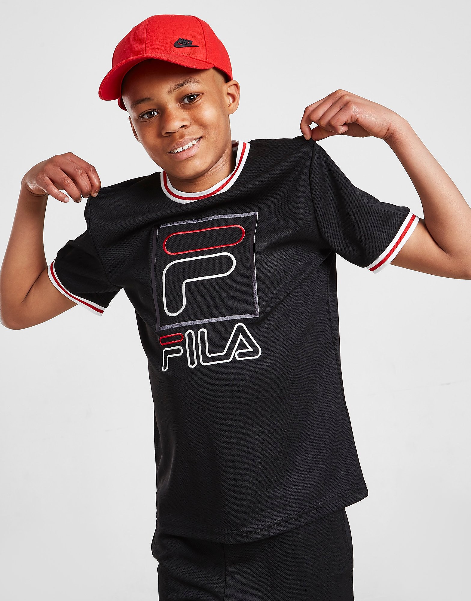 

Fila Reggio Mesh T-Shirt Junior - Black - Kids, Black