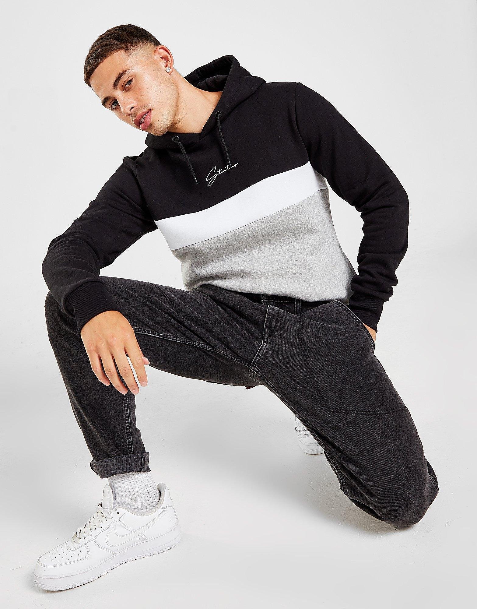 Status Trio Overhead Hoodie - Grey/Black - Mens, Grey/Black