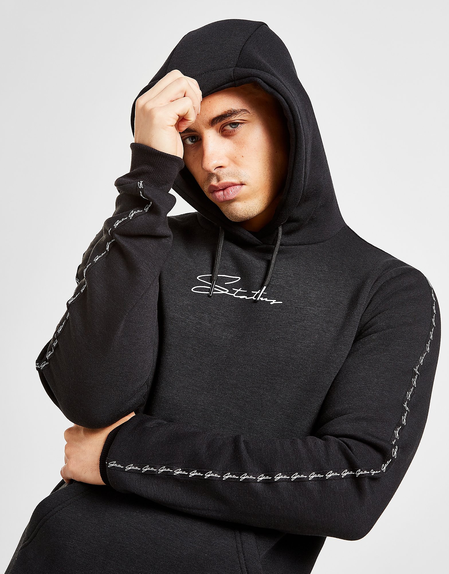 

Status Scripture Tape Overhead Hoodie - BLACK - Mens, BLACK