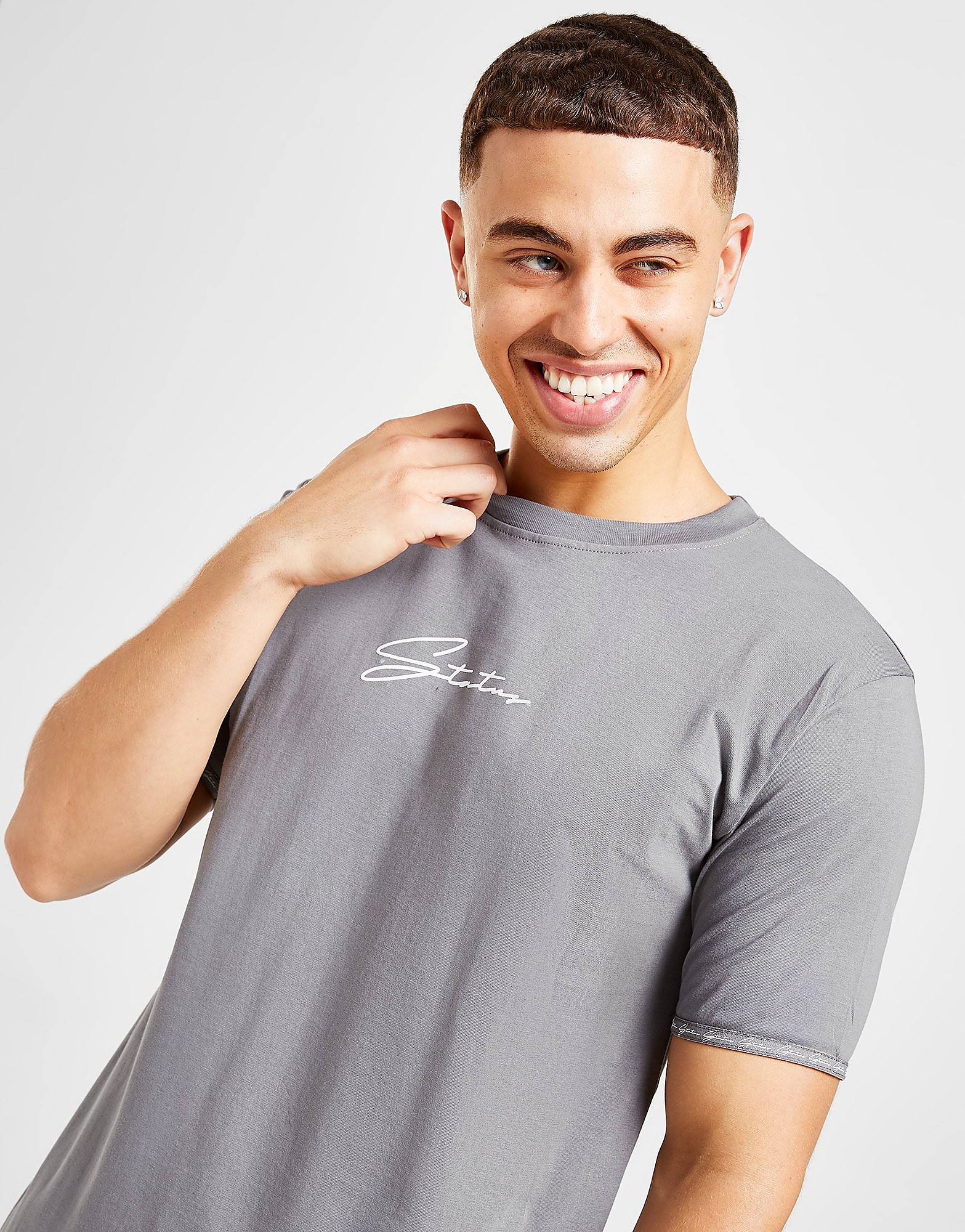 

Status Mono T-Shirt - Grey - Mens, Grey