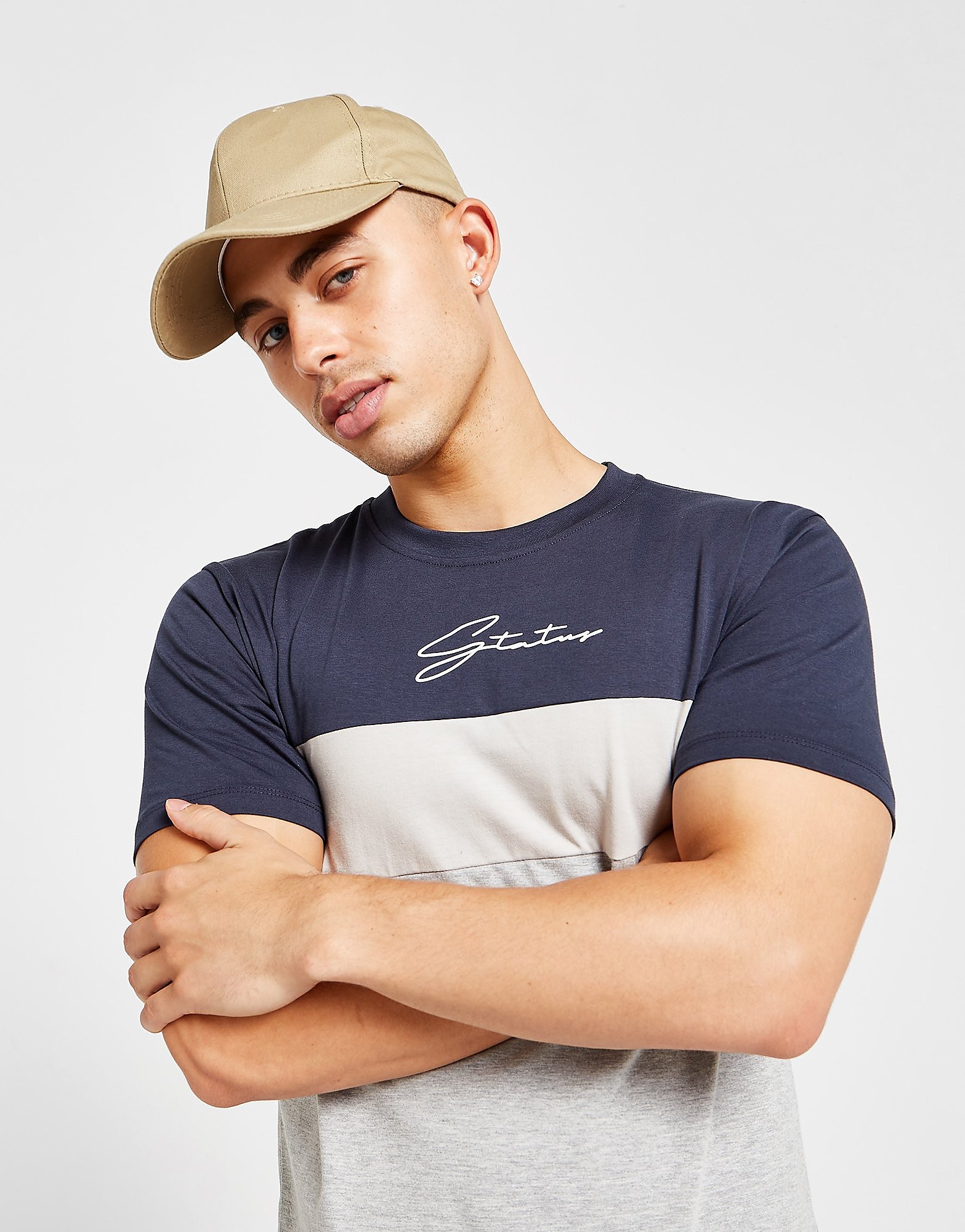 

Status Trio T-Shirt - Grey/Blue - Mens, Grey/Blue