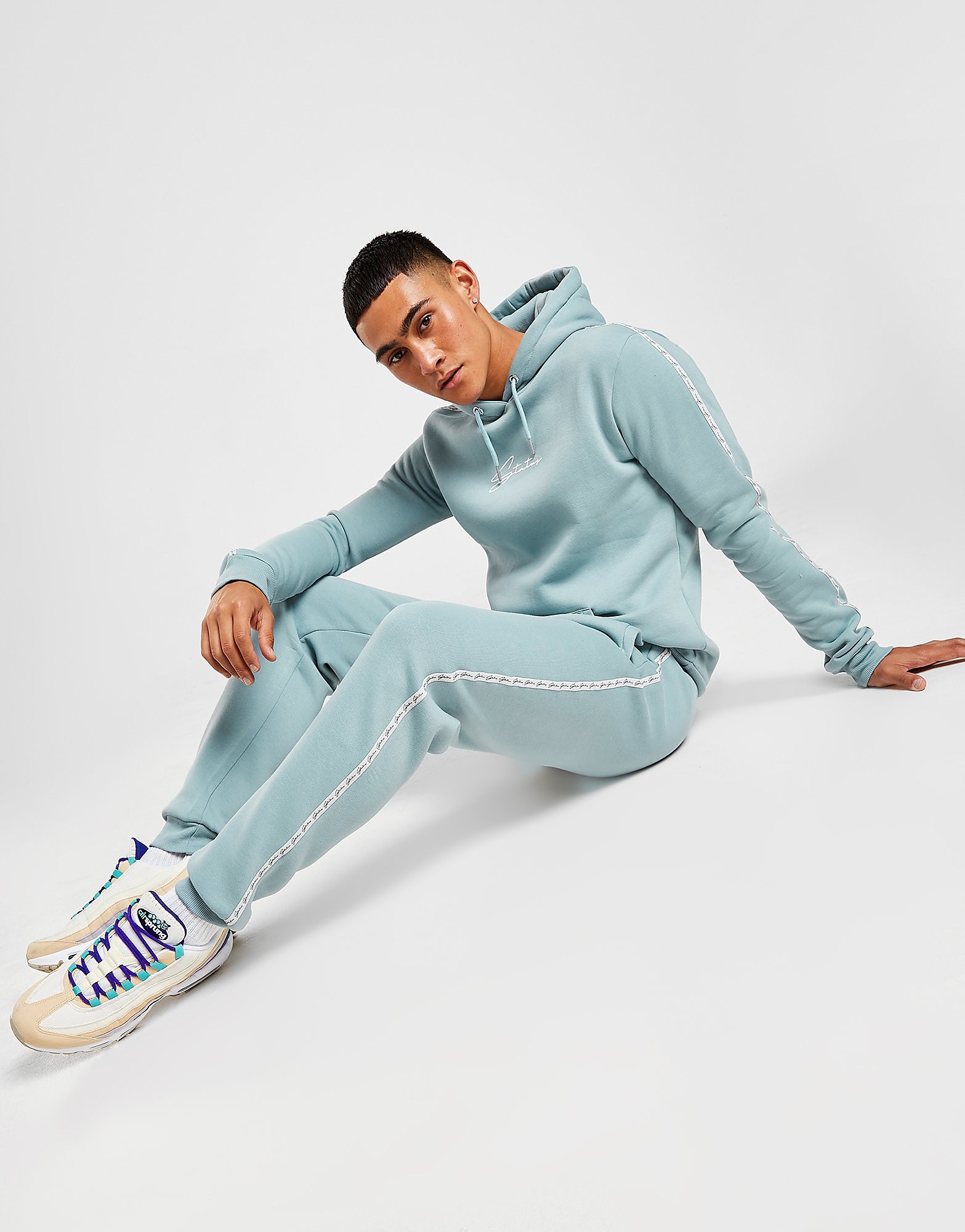 

Status Script Tape Fleece Tracksuit - Blue - Mens, Blue