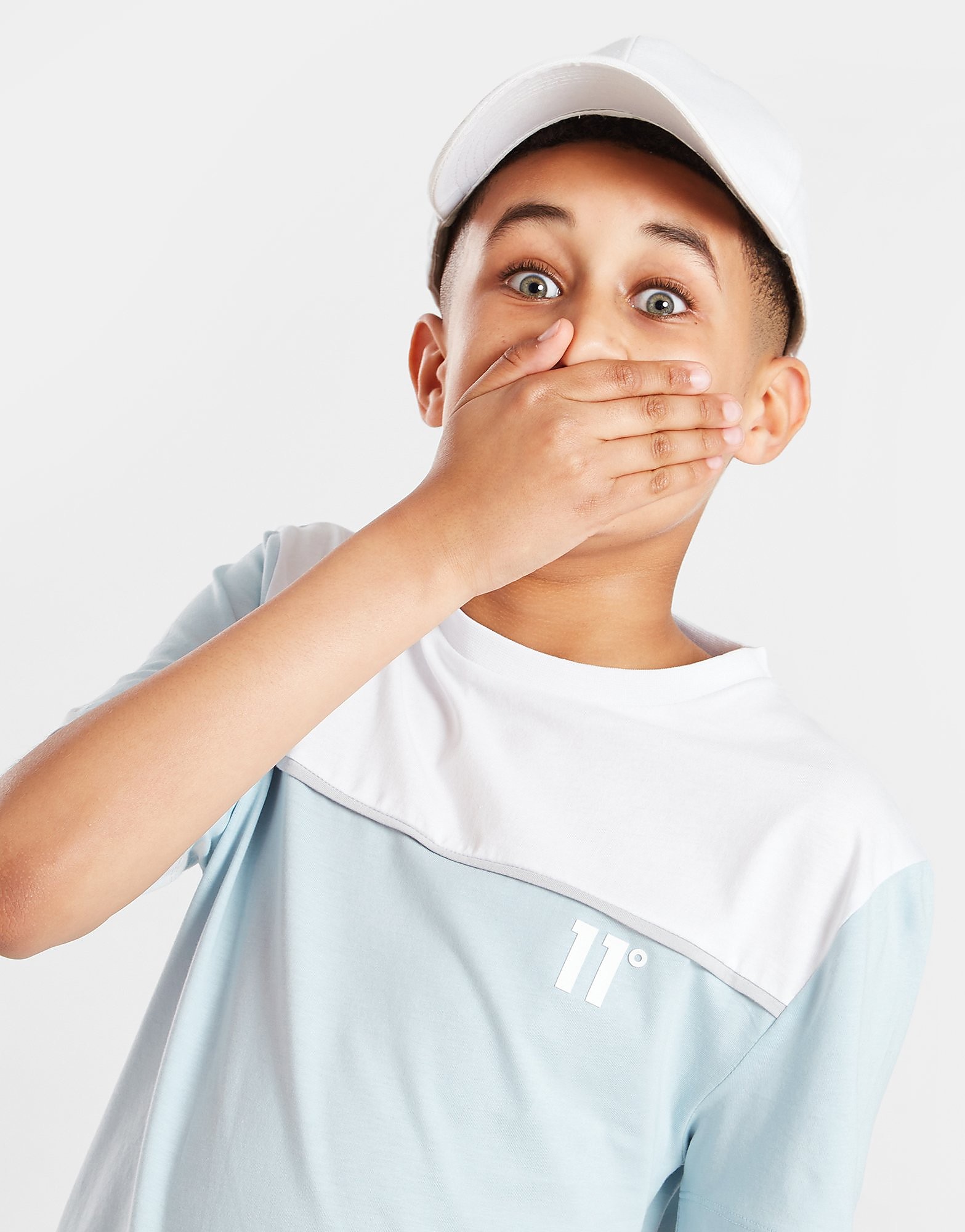 

11 Degrees Colour Block T-Shirt Junior - Only at JD - Blue - Kids, Blue