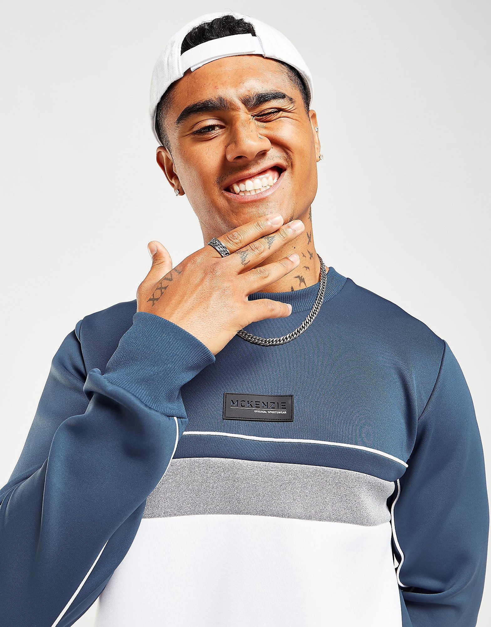 

McKenzie Haste Poly Crew Sweatshirt - Only at JD - Blue - Mens, Blue