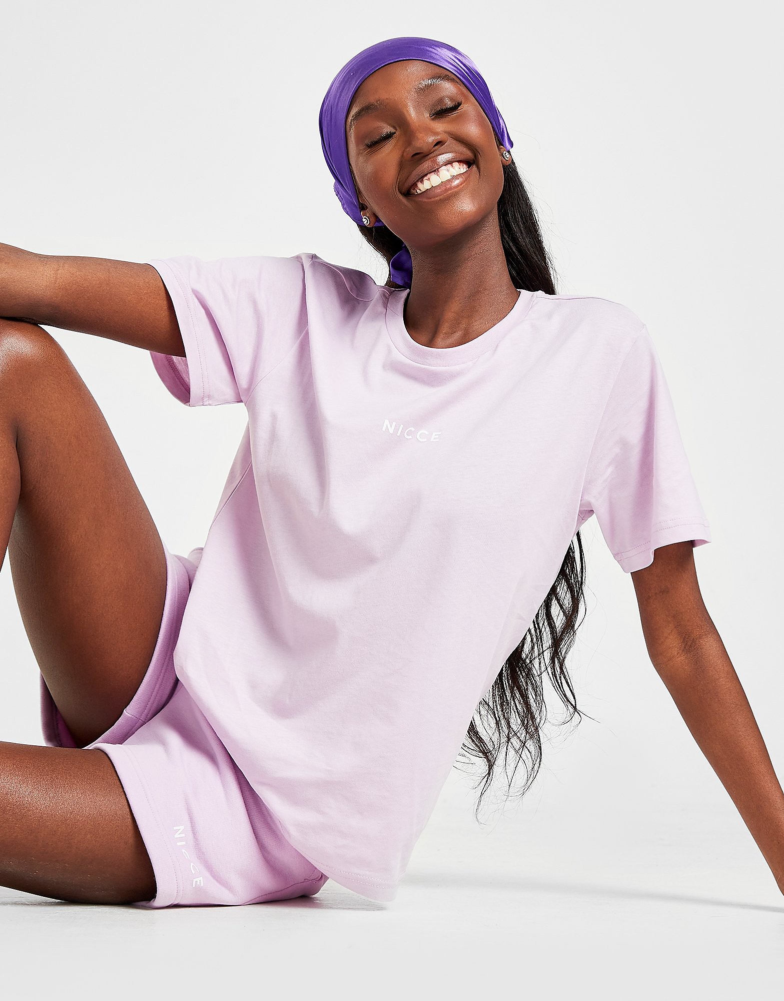 

Nicce Small Logo T-Shirt - Purple - Womens, Purple