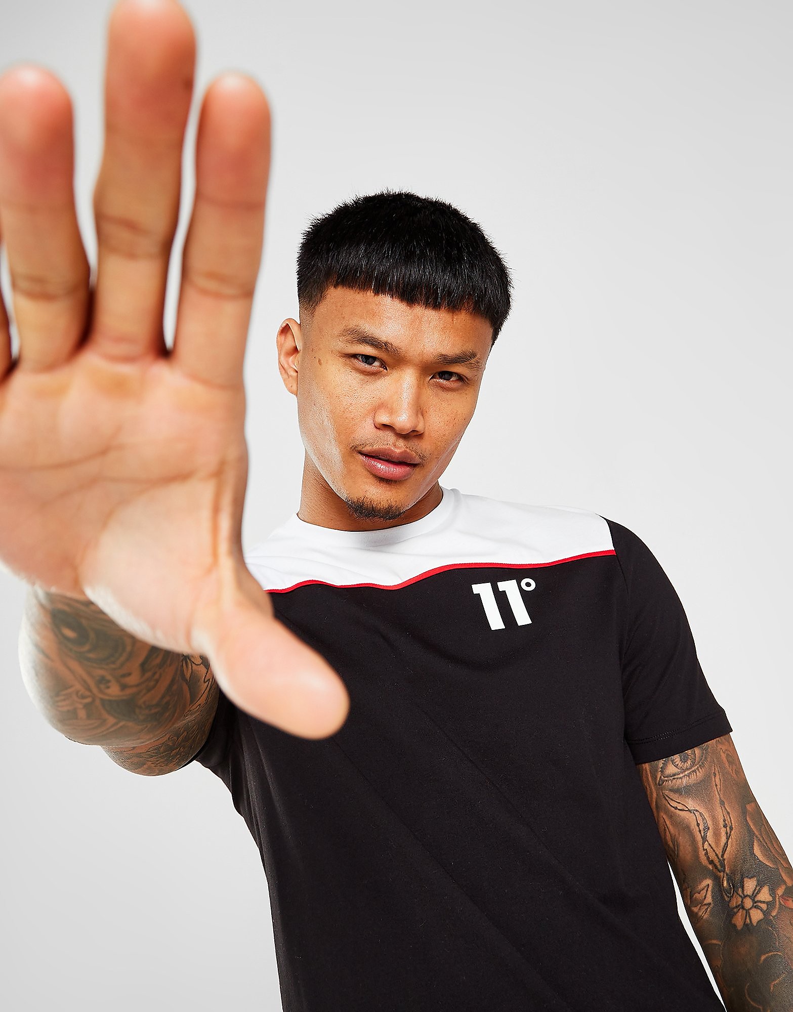 

11 Degrees Colour Block T-Shirt - Only at JD - Black, Black