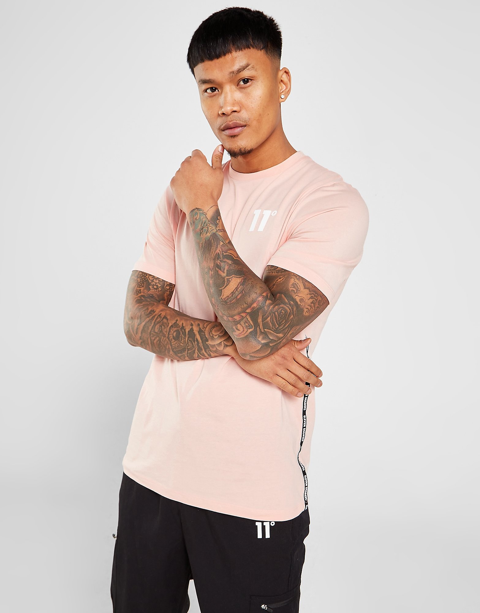 

11 Degrees Tape T-Shirt - Only at JD - Pink, Pink