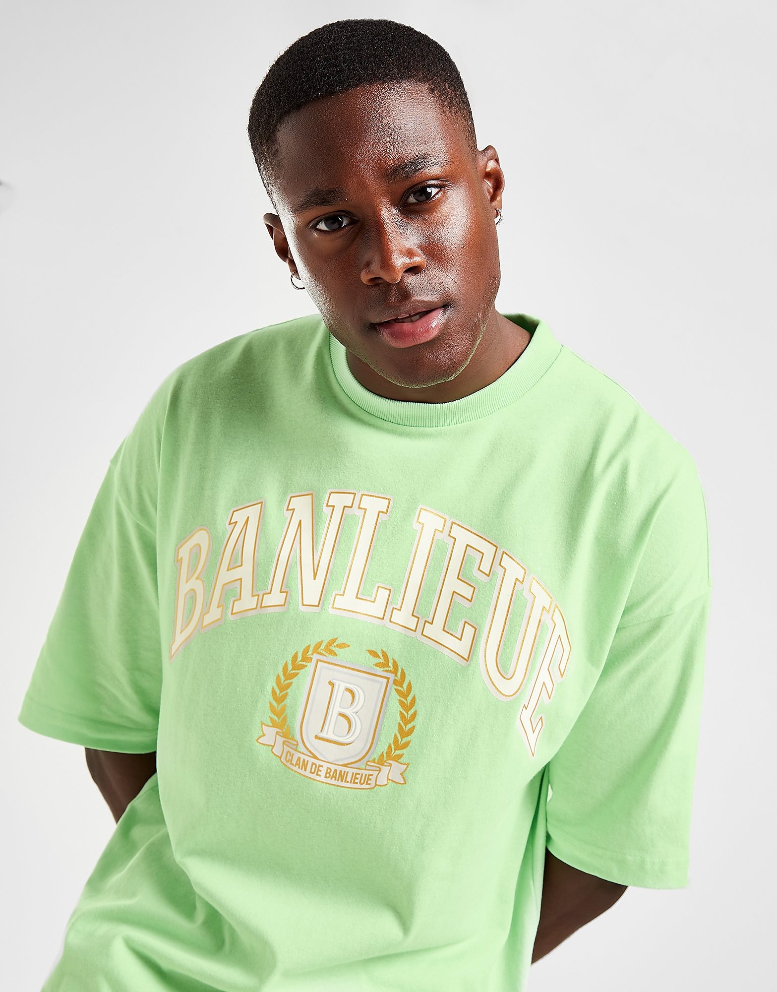 

Banlieue Crest T-Shirt - Green - Mens, Green
