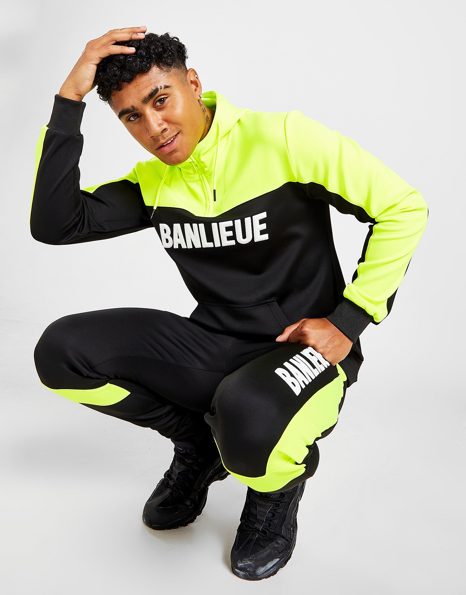 

Banlieue 3D Hooded Tracksuit - Black - Mens, Black
