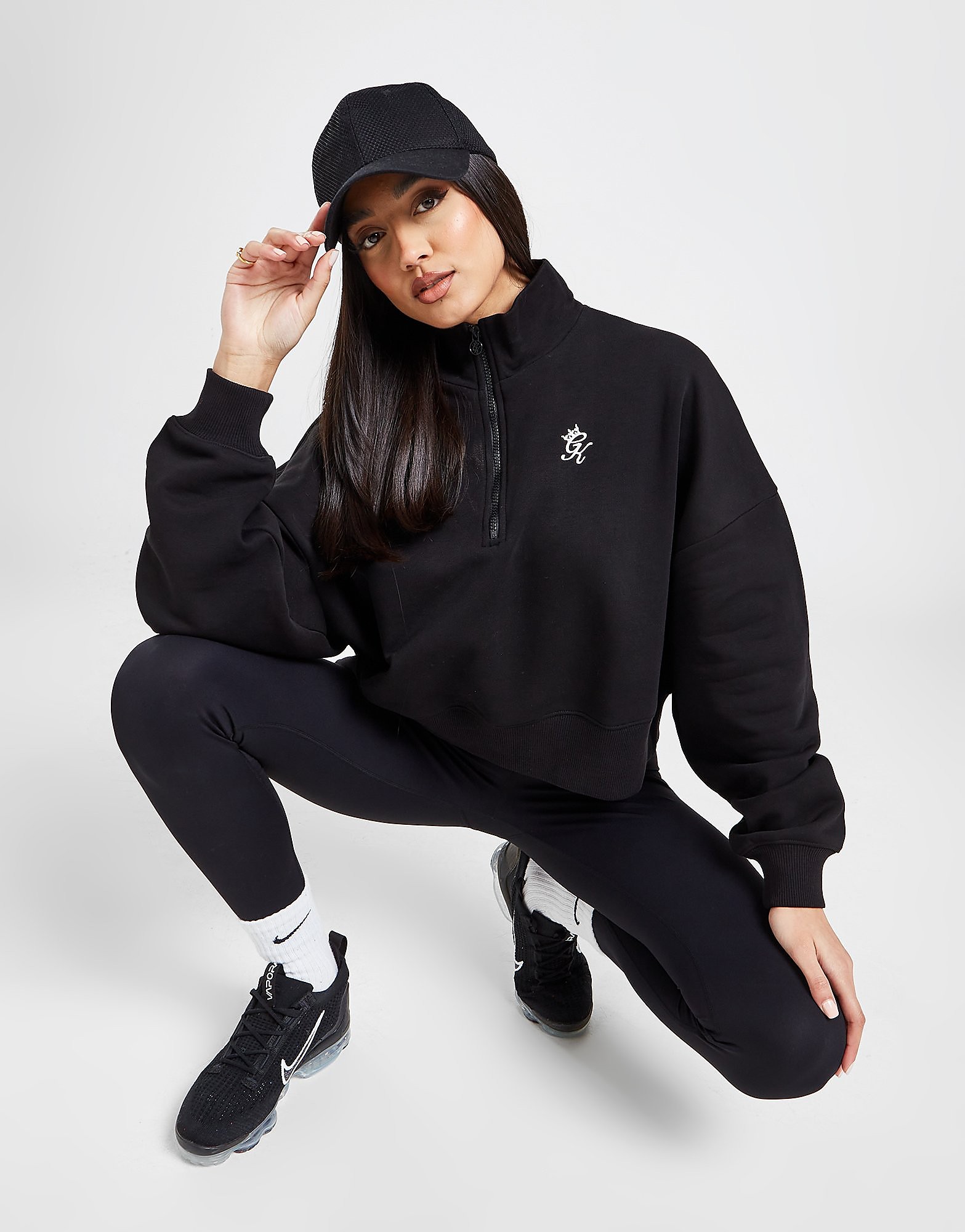 

Gym King Core 1/4 Zip Sweatshirt - Black - Womens, Black