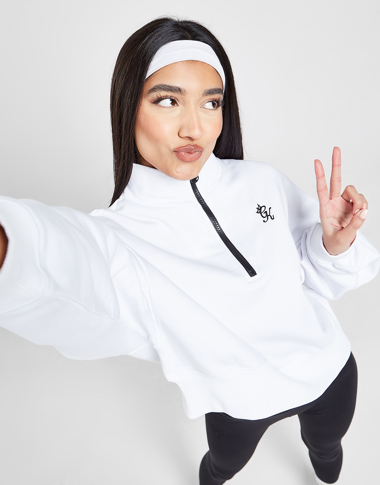 

Gym King Core 1/4 Zip Sweatshirt - White - Womens, White