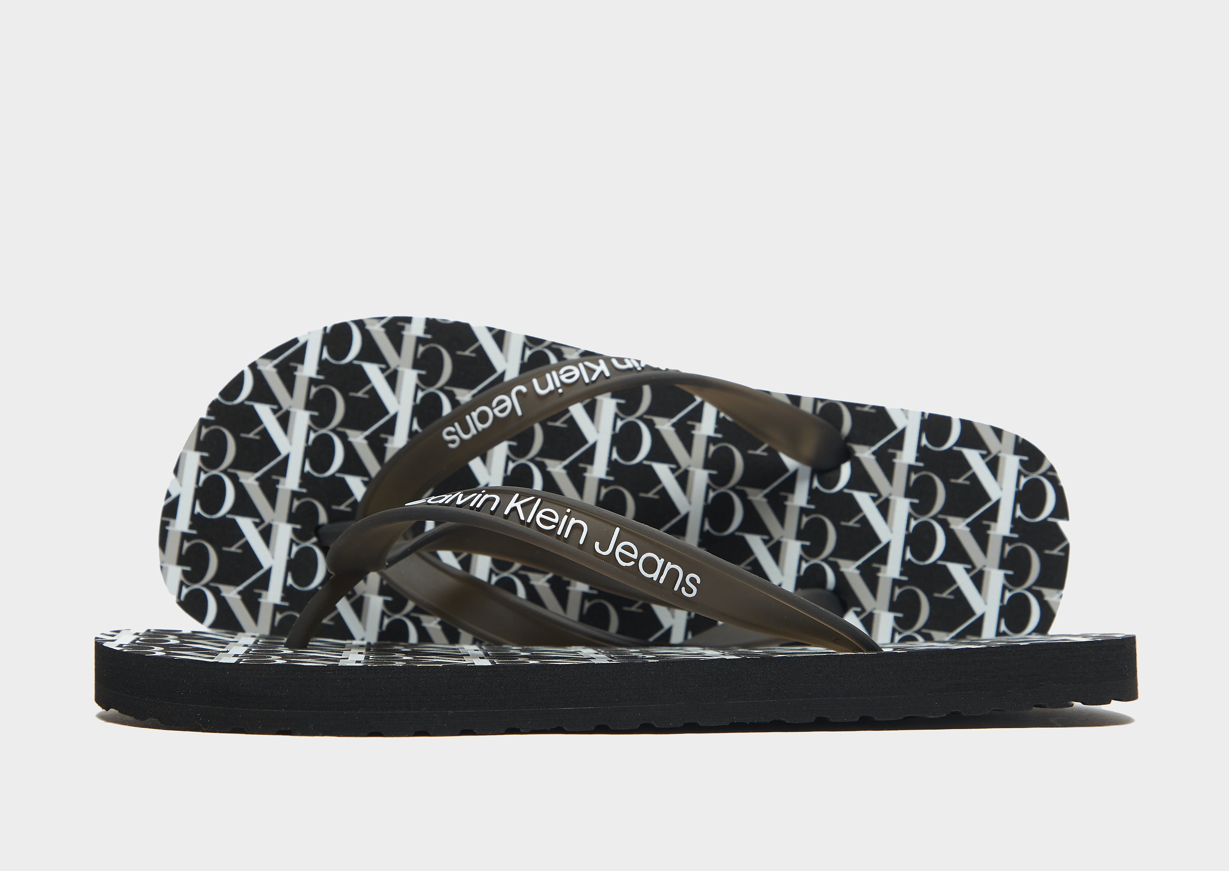 

Calvin Klein Jeans All Over Print Beach Sandal Women's - Black, Black