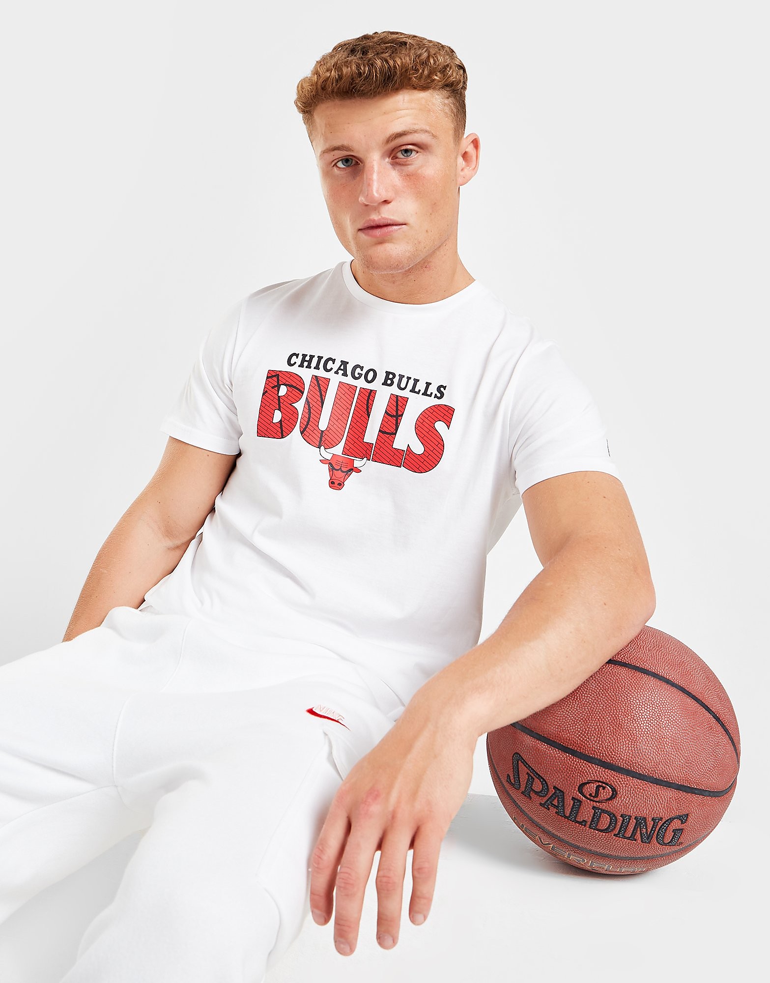 

New Era NBA Chicago Bulls Wordmark T-Shirt - White - Mens, White