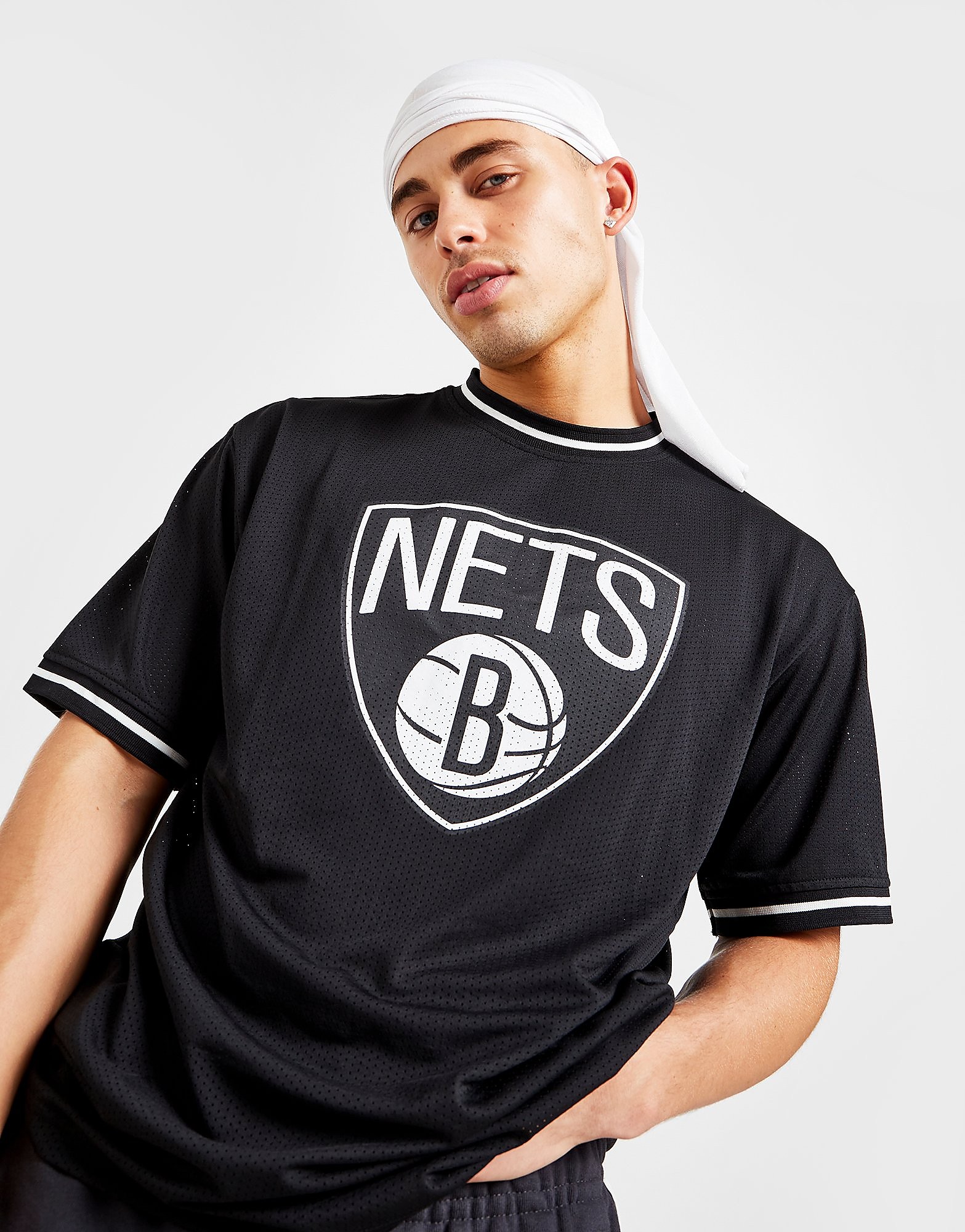 New Era T-Shirt NBA Brooklyn Nets Oversized - Preto - Mens, Preto