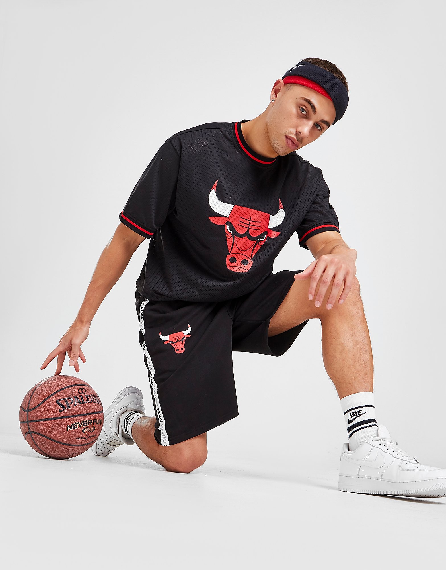 New Era Chicago Bulls Shorts Herr, Svart