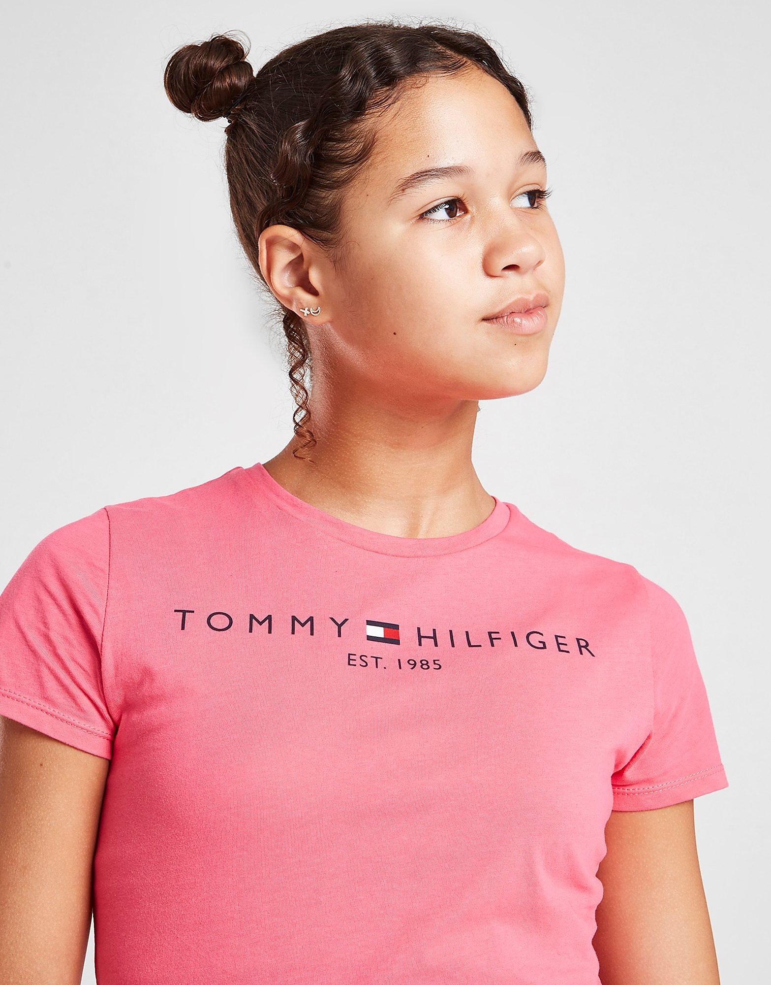 

Tommy Hilfiger Girls' Essential T-Shirt Junior - Pink - Kids, Pink