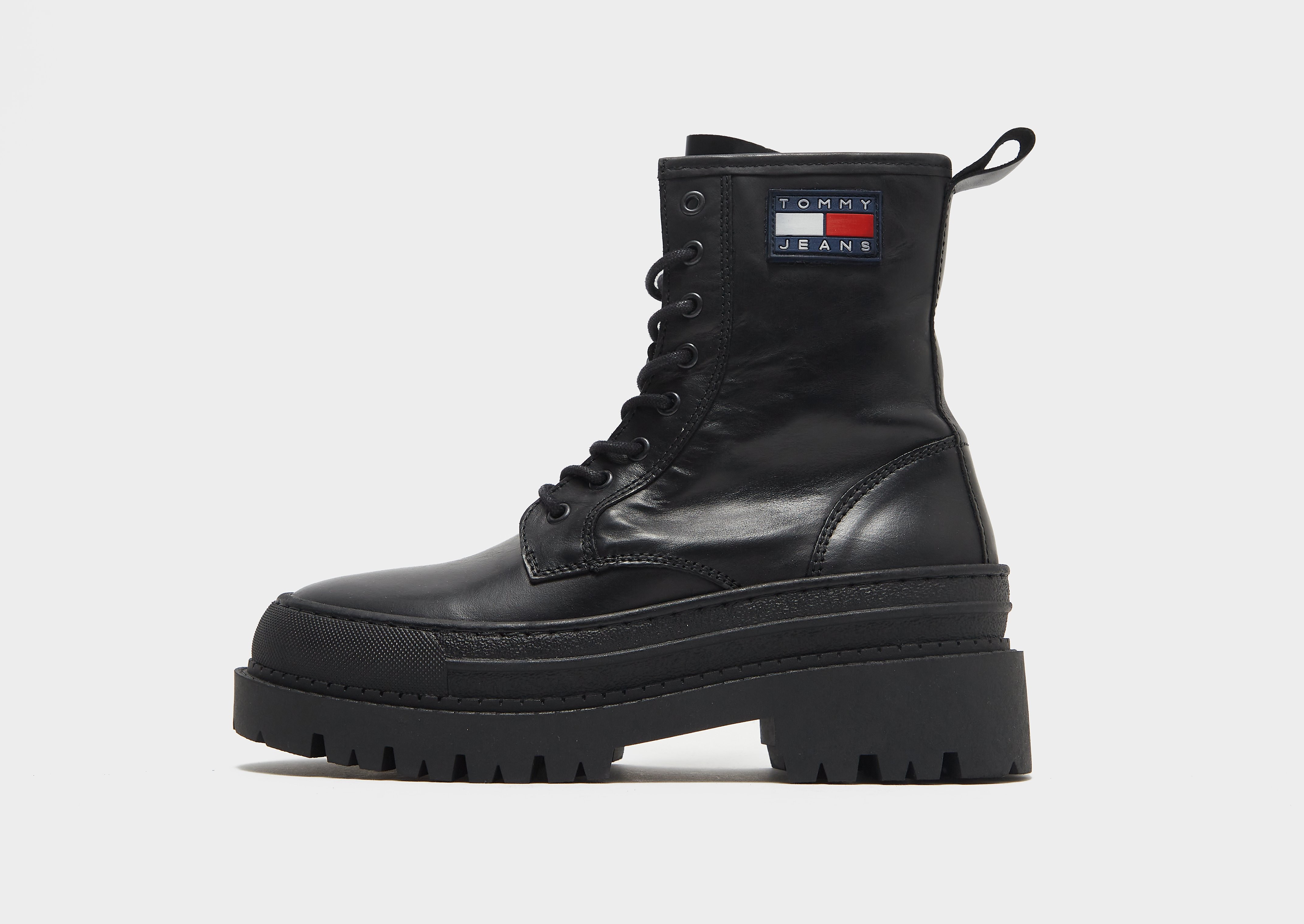 

Tommy Jeans Leather Lace Up Boots Women's - Black, Black