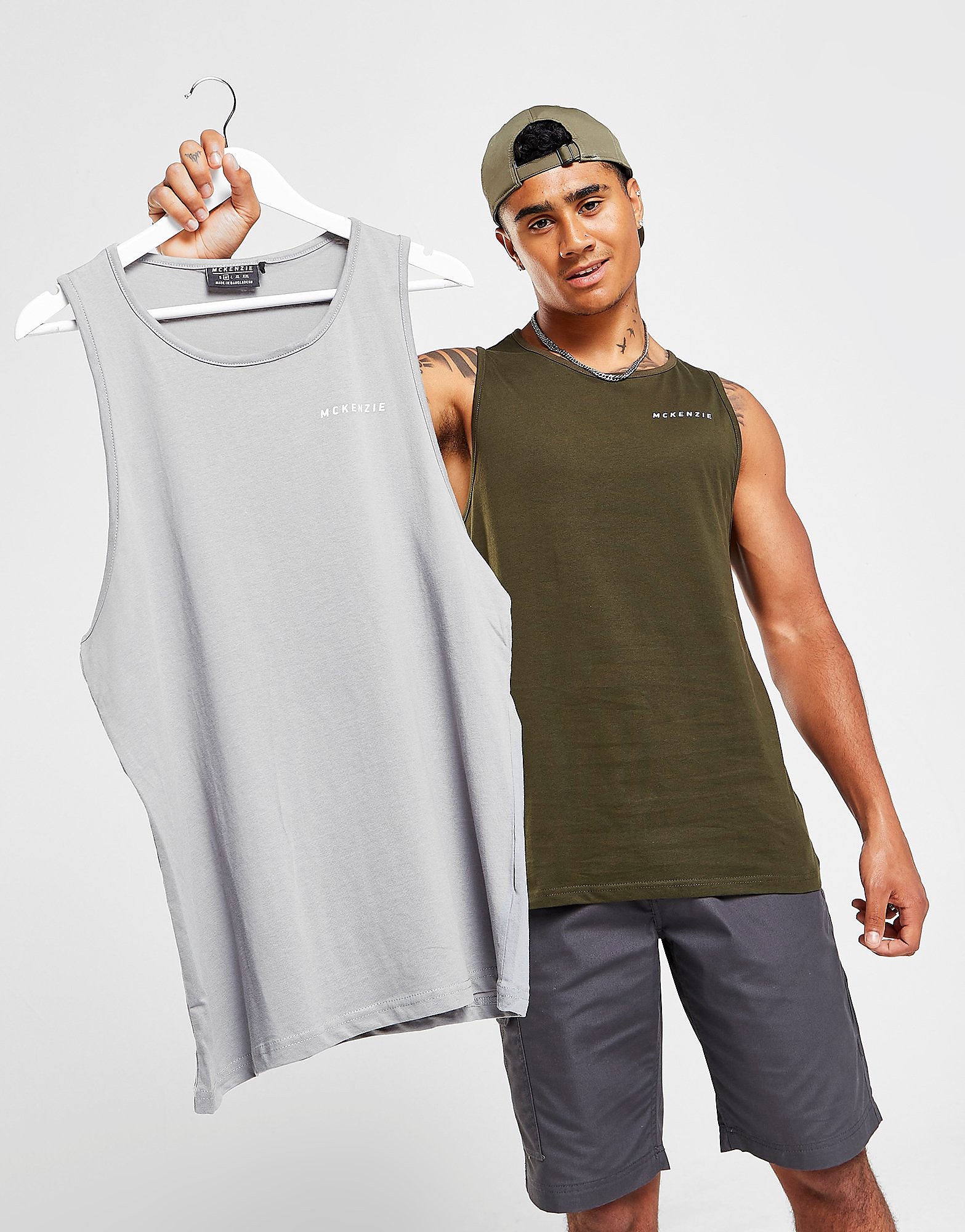 

McKenzie 2-Pack Essential Vests - Only at JD - Green/Grey - Mens, Green/Grey