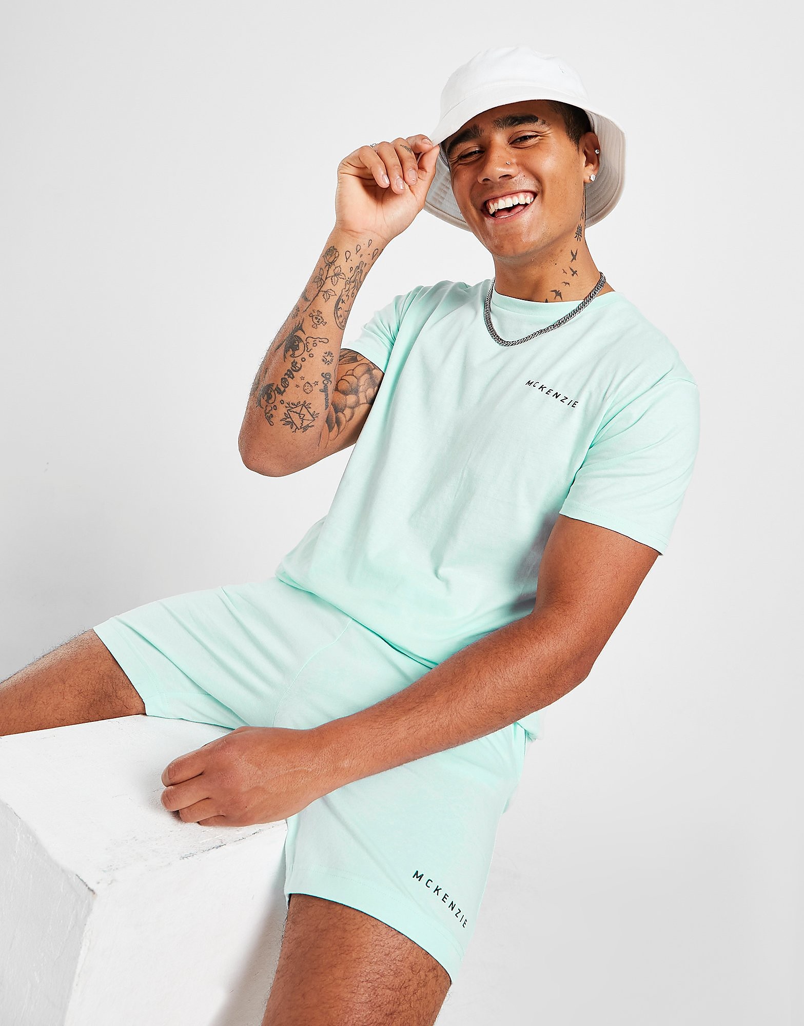 

McKenzie Essential Summer Lounge T-Shirt/Shorts Set - Only at JD - Blue - Mens, Blue