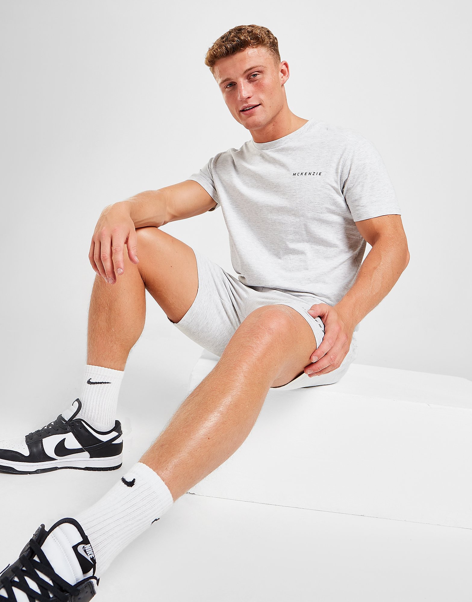 

McKenzie Essential Summer Lounge T-Shirt/Shorts Set - Only at JD - Grey - Mens, Grey